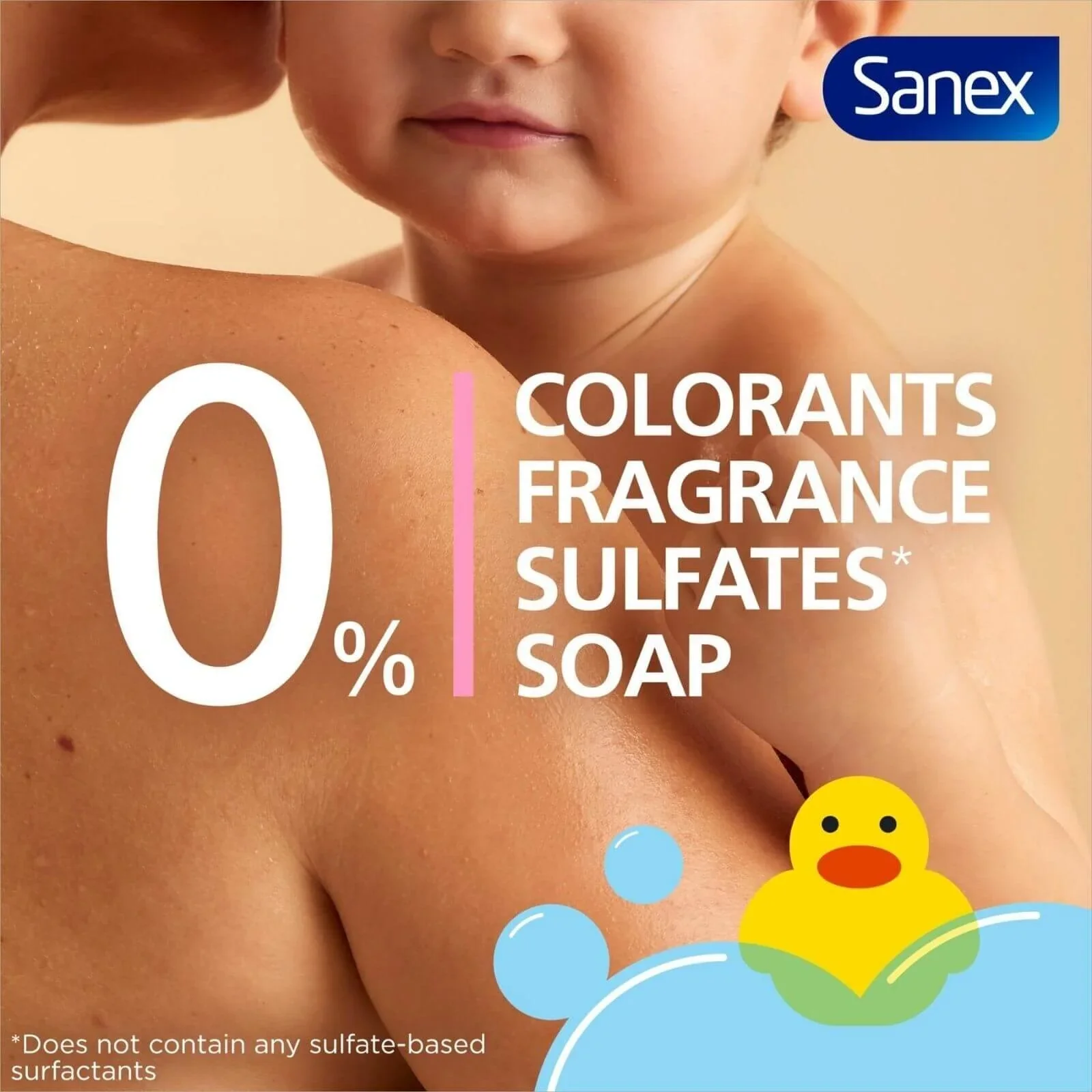 Sanex Baby Bath Foam and Shampoo Zero% Baby Frag Free 450ml - Image 4