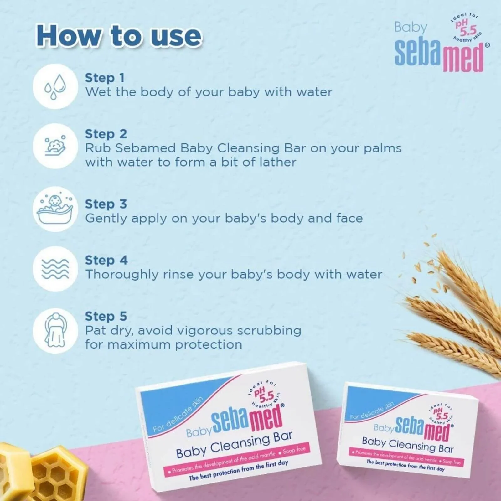 Sebamed Baby Cleansing Bar 100g - Image 8