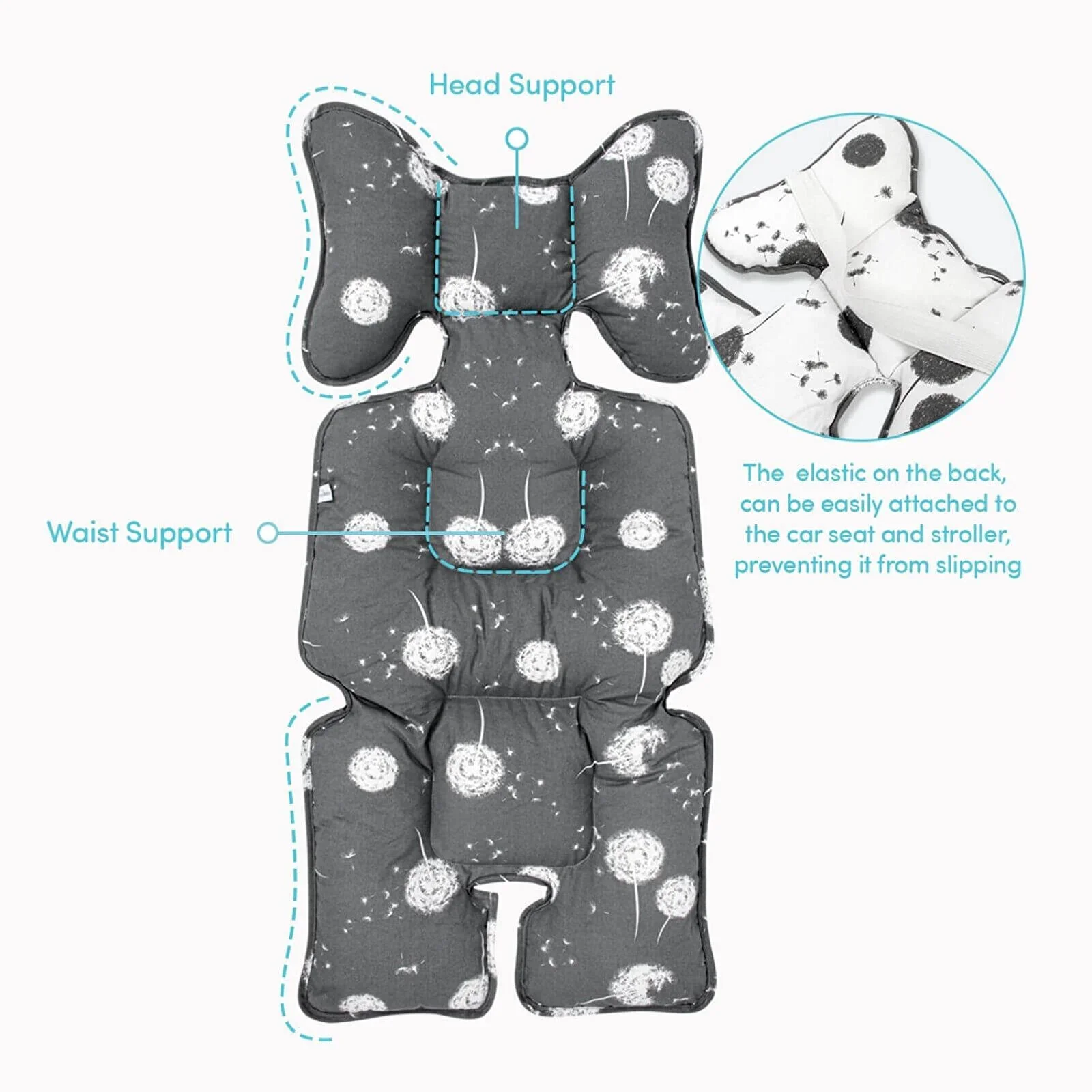 Sevi Bebe Stroller & Car Seat Cushion Dandelion - Image 2