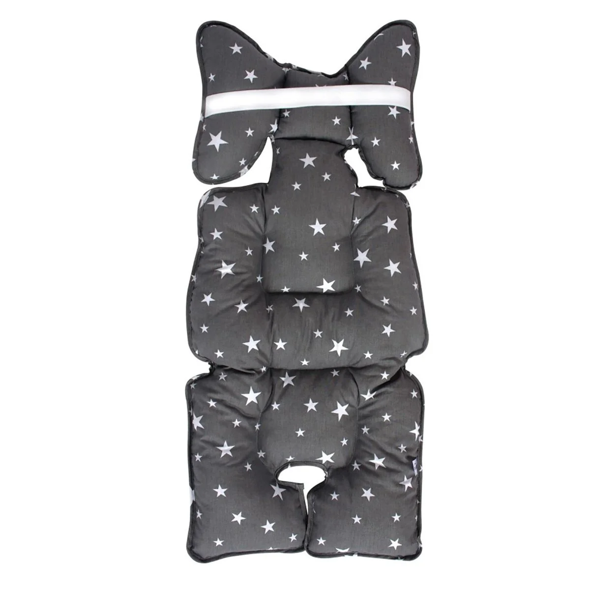 Sevi Bebe Stroller and Car Seat Cushion Grey Star - Image 2