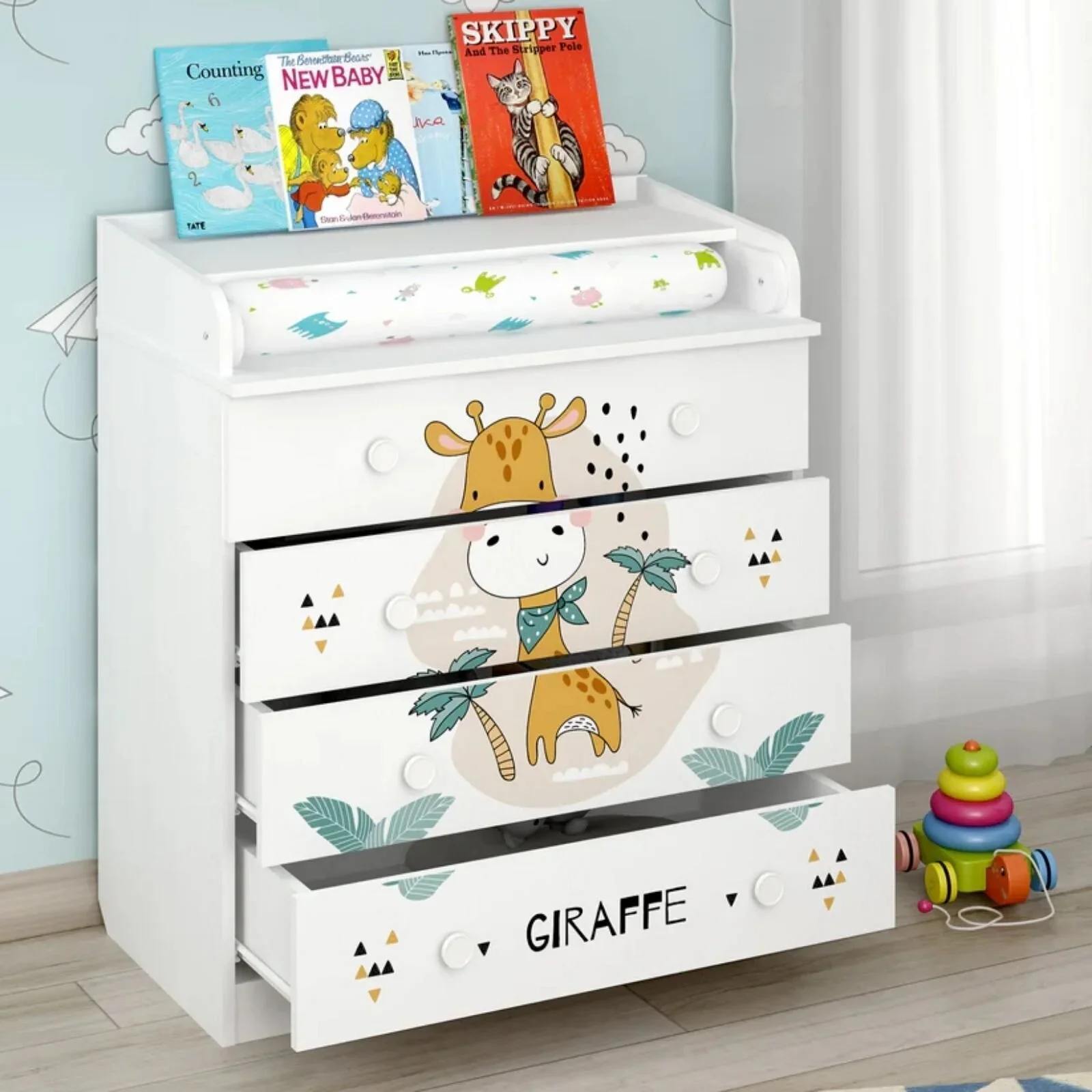 Shefa Kids 800 Changing Dresser - Giraffe - Image 6
