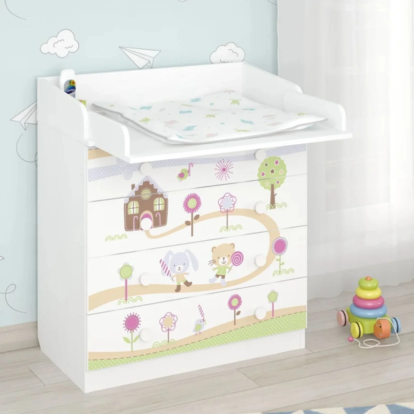 Shefa Kids 800 Changing Dresser - Gingerbread House - Image 2