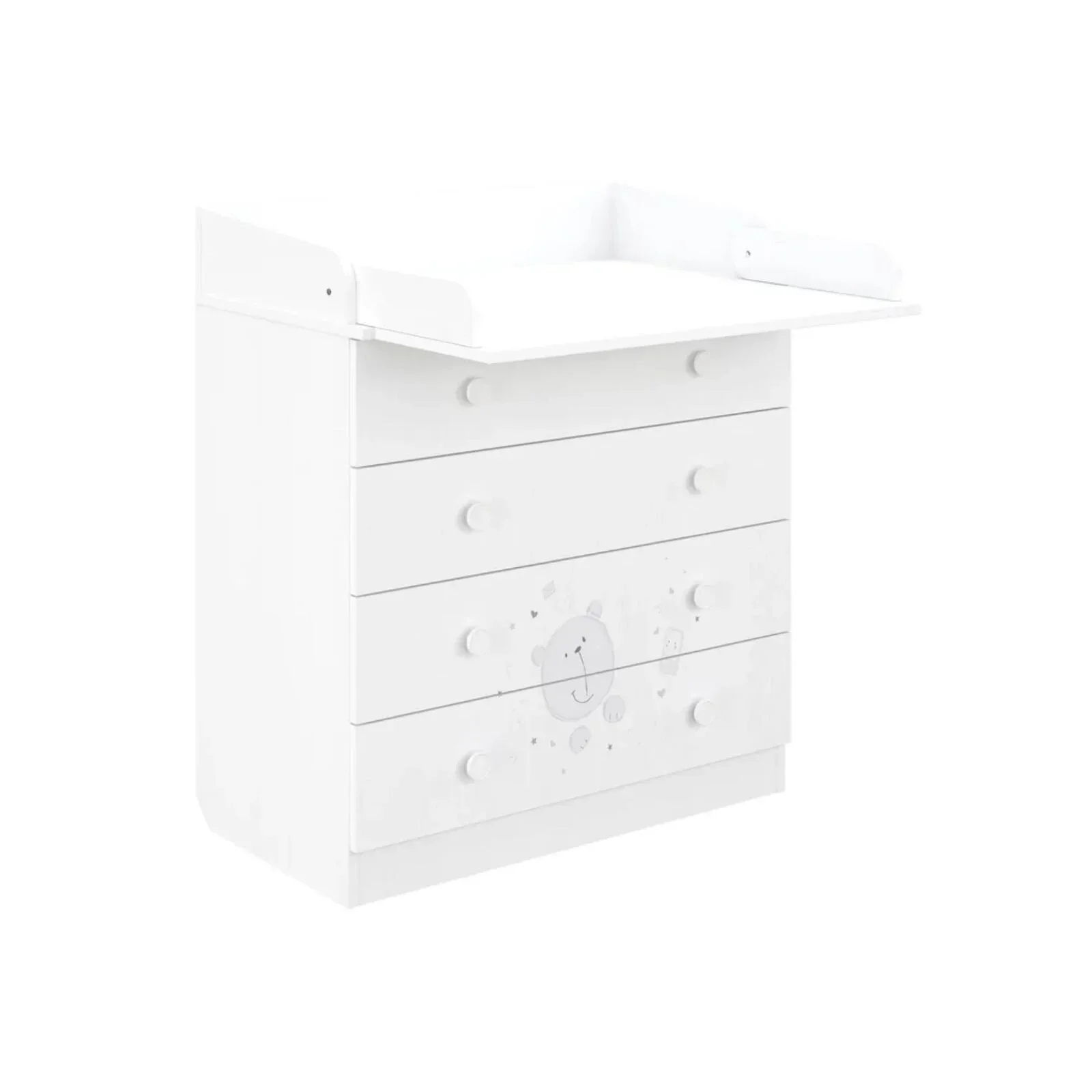 Shefa Kids 800 Teddy Changing Dresser - White - Image 3