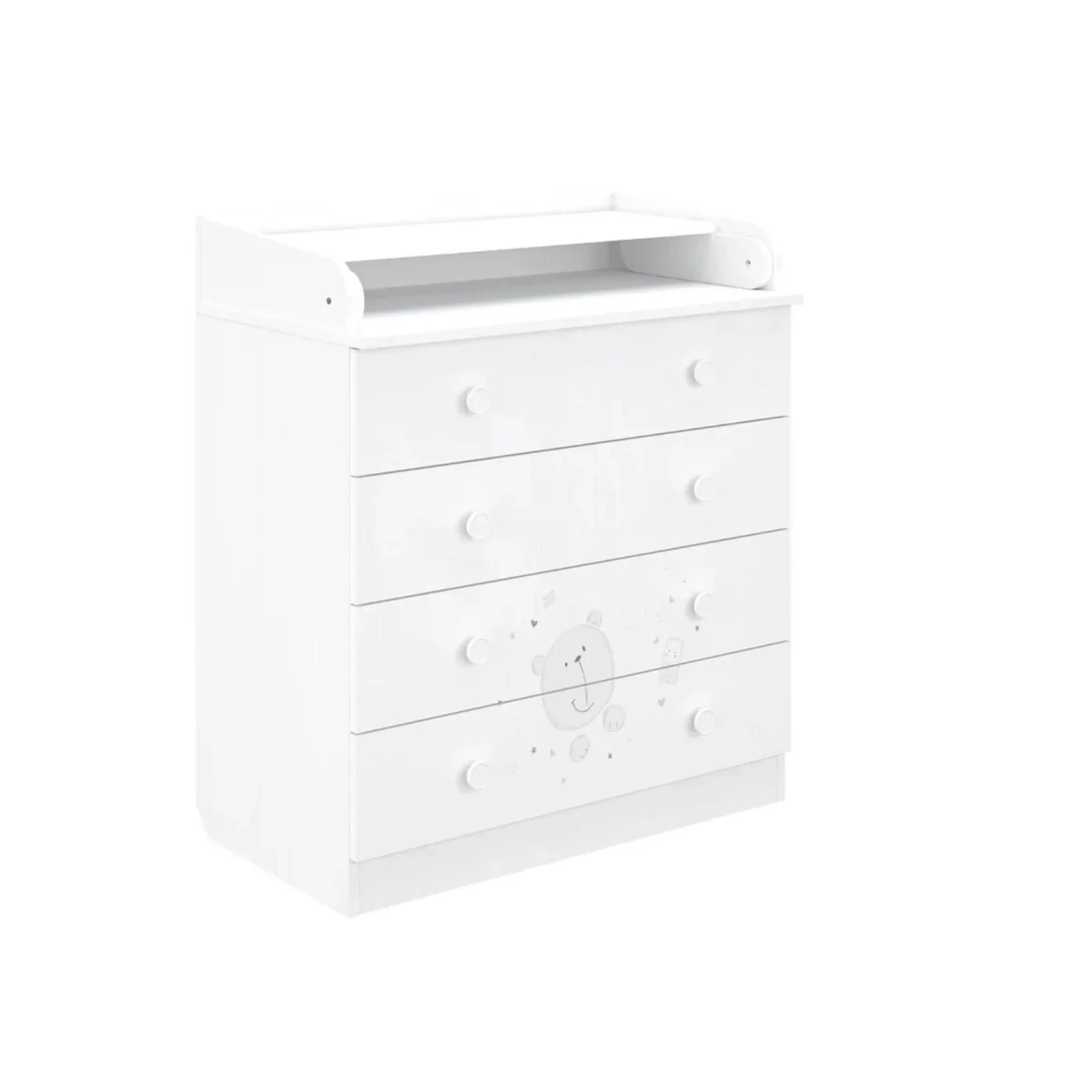 Shefa Kids 800 Teddy Changing Dresser - White - Image 4