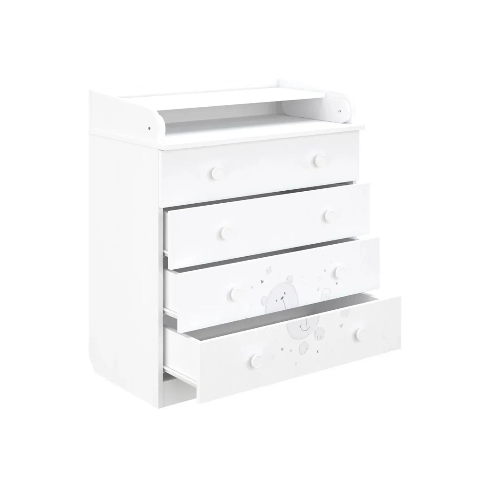 Shefa Kids 800 Teddy Changing Dresser - White - Image 5