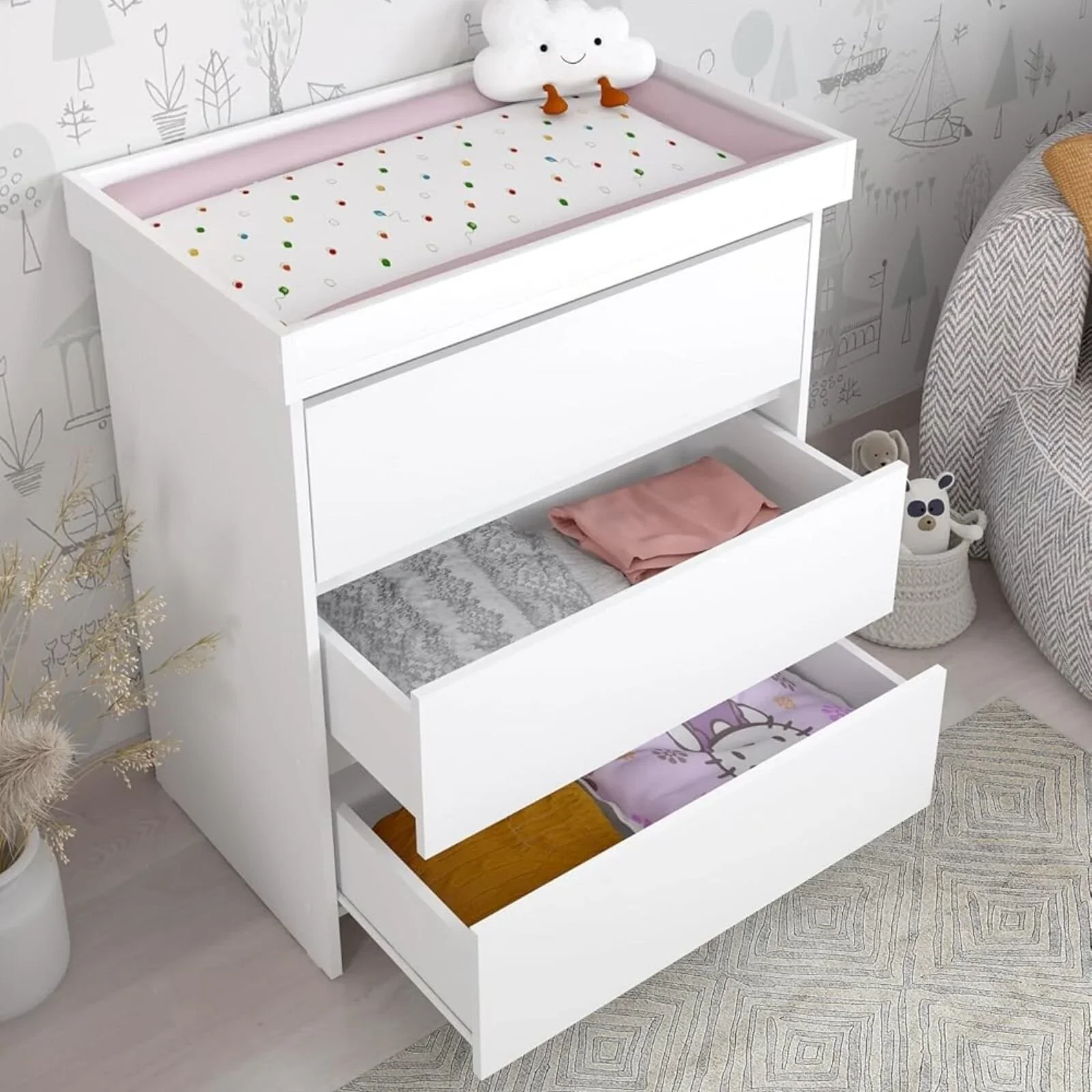 Shefa Kids 880 Baby Changing Unit - White - Image 2