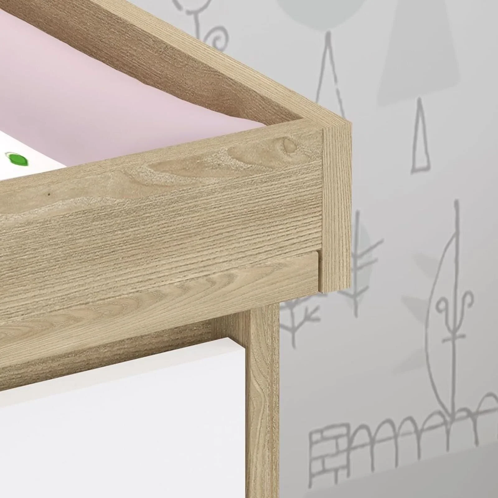 Shefa Kids 880 Baby Changing Unit - Cremona Oak/White - Image 6