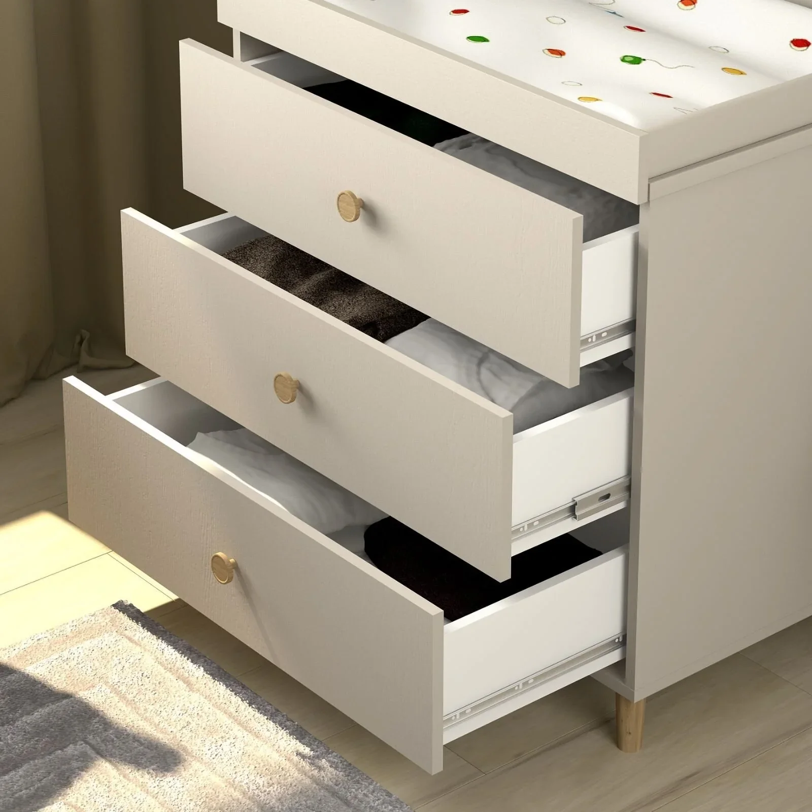 Shefa Kids 890 Changing Dresser - Cashmere Beige - Image 3
