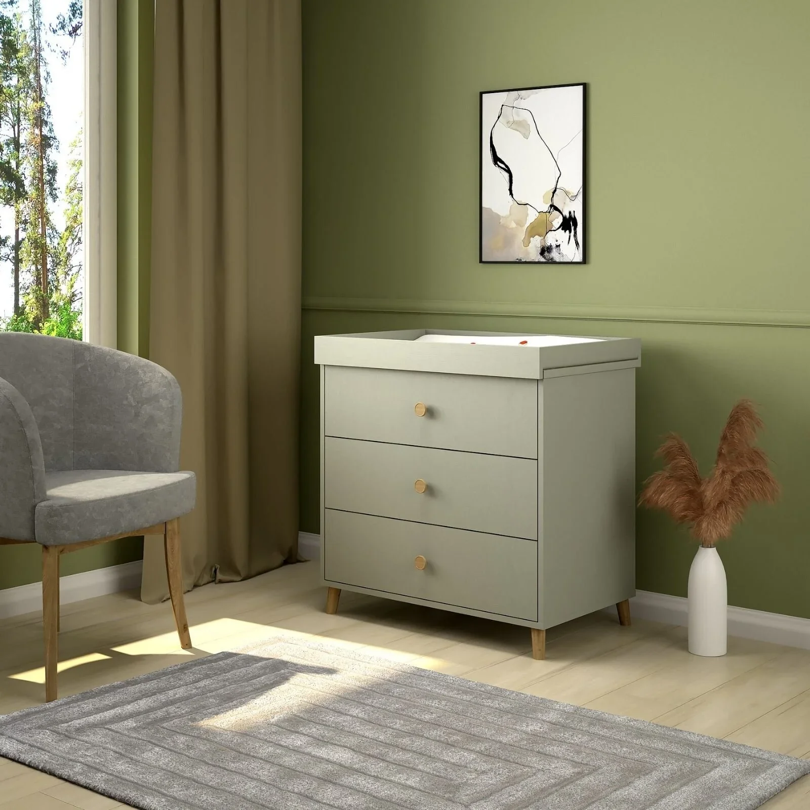 Shefa Kids 890 Changing Dresser - Grey - Image 2