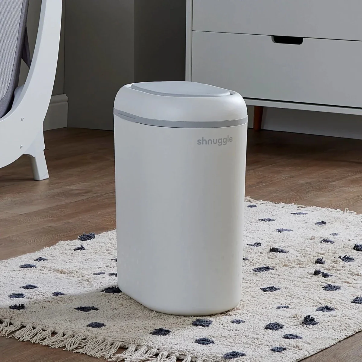 Shnuggle Eco-Touch Nappy Bin - White - Image 2