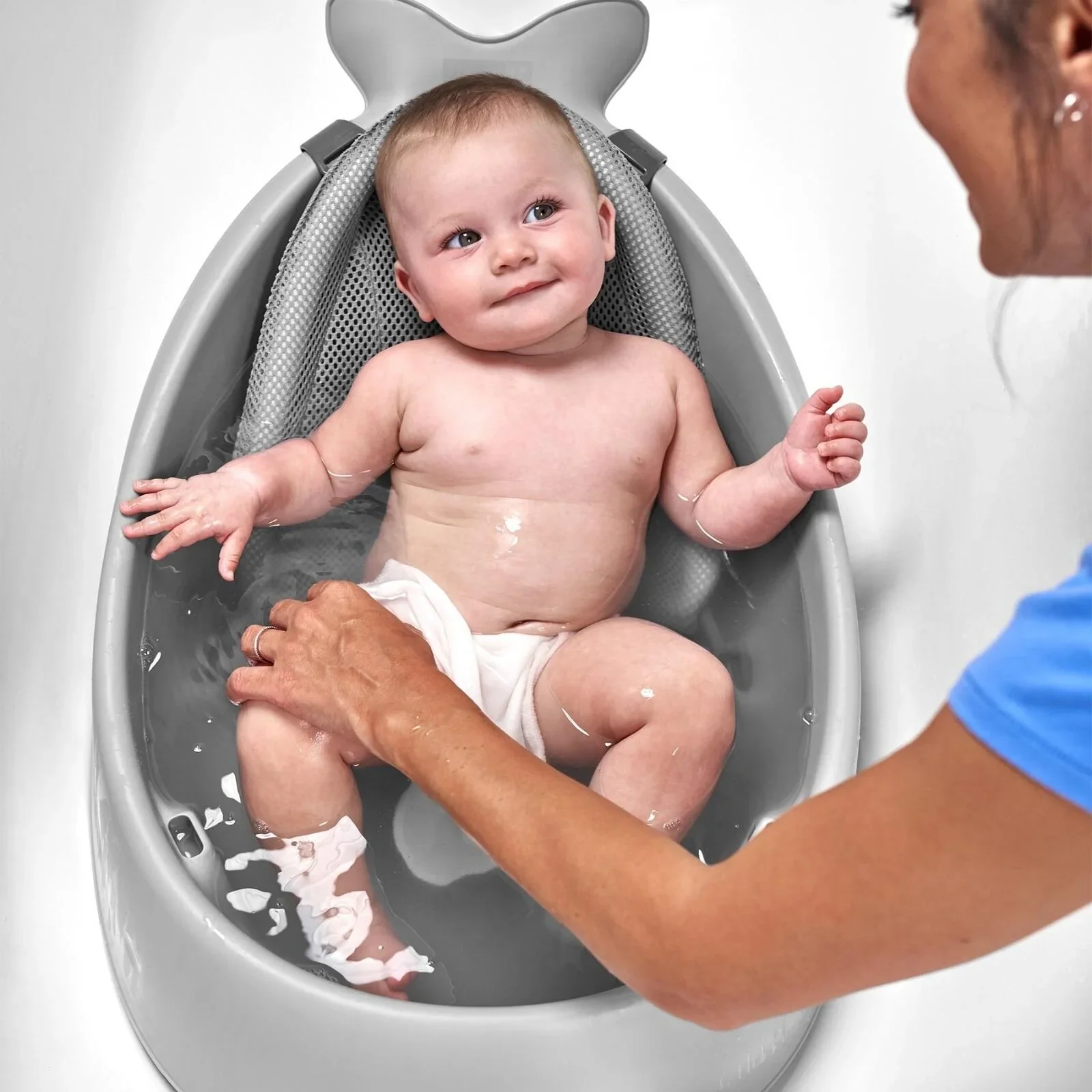 Skip Hop Moby Smart Sling 3-Stage Baby Bath Tub - Grey - Image 11
