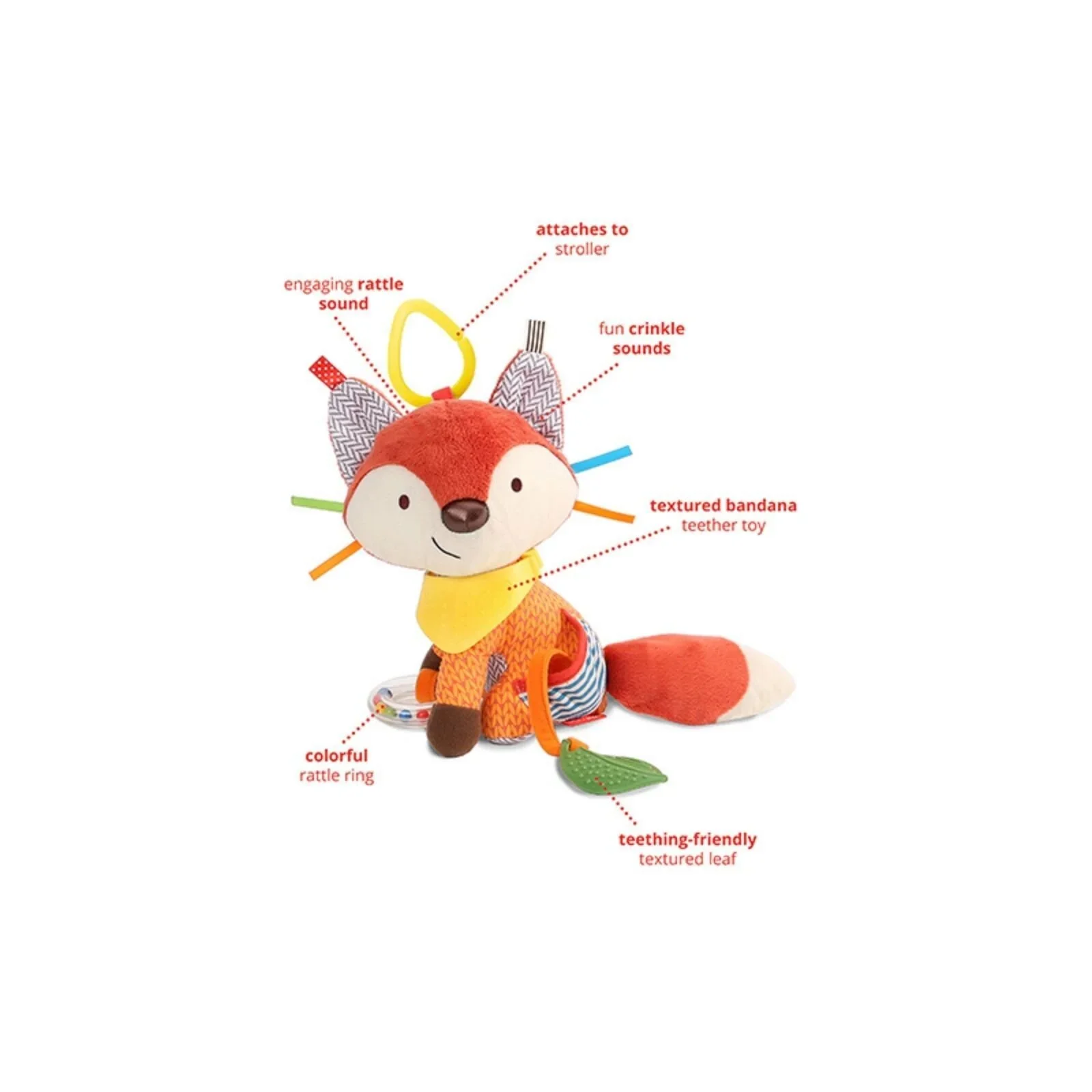 Skip Hop Bandana Buddies Activity Toy - Fox - Image 4
