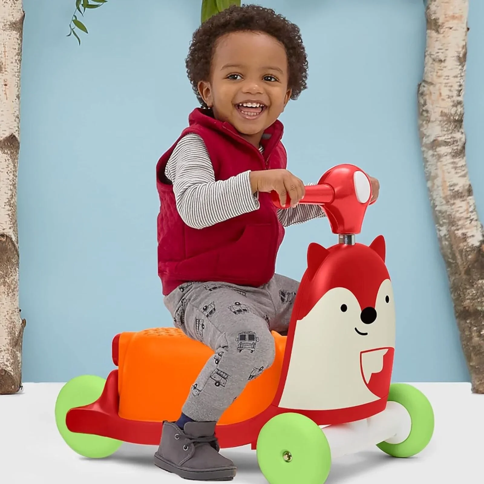 Skip Hop Zoo 3-In-1 Ride On - Fox - Image 10
