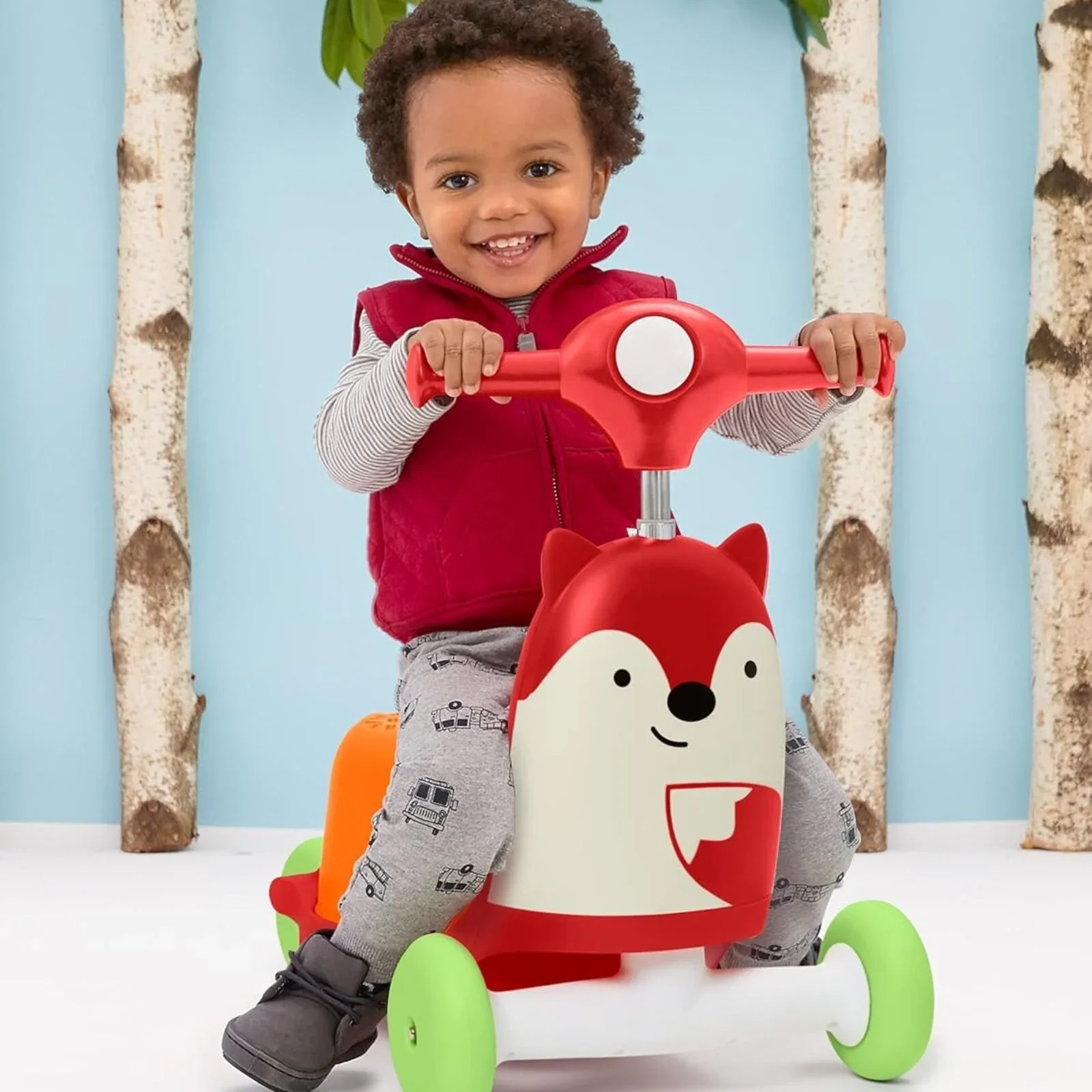Skip Hop Zoo 3-In-1 Ride On - Fox - Image 11