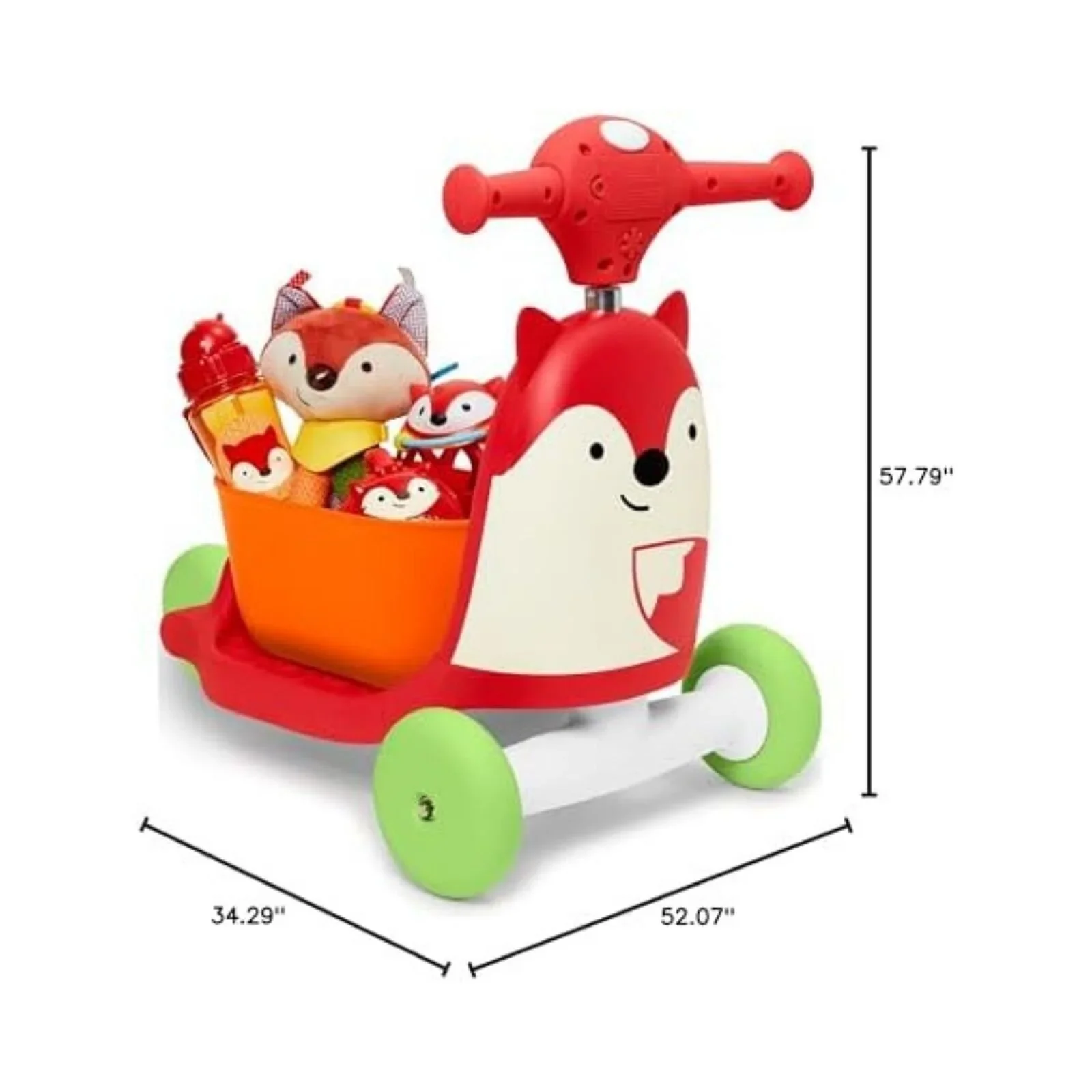 Skip Hop Zoo 3-In-1 Ride On - Fox - Image 5