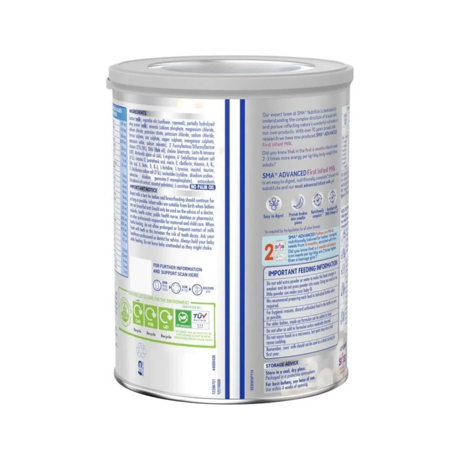 SMA Advanced 1 First Infant Milk Formula from Birth 800g - Image 5