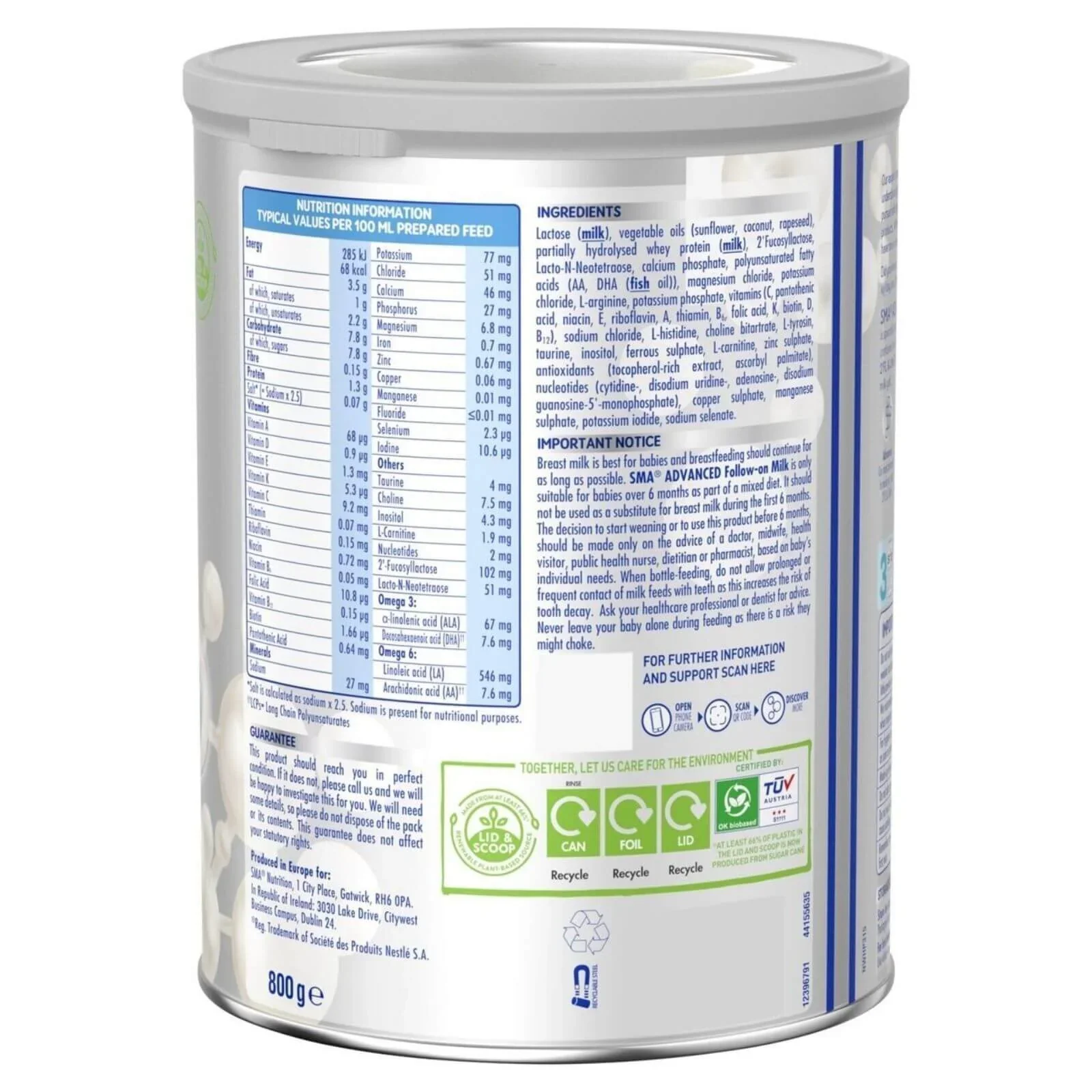 SMA Advanced 2 Follow On Milk Formula 6+ months 800g - Image 3