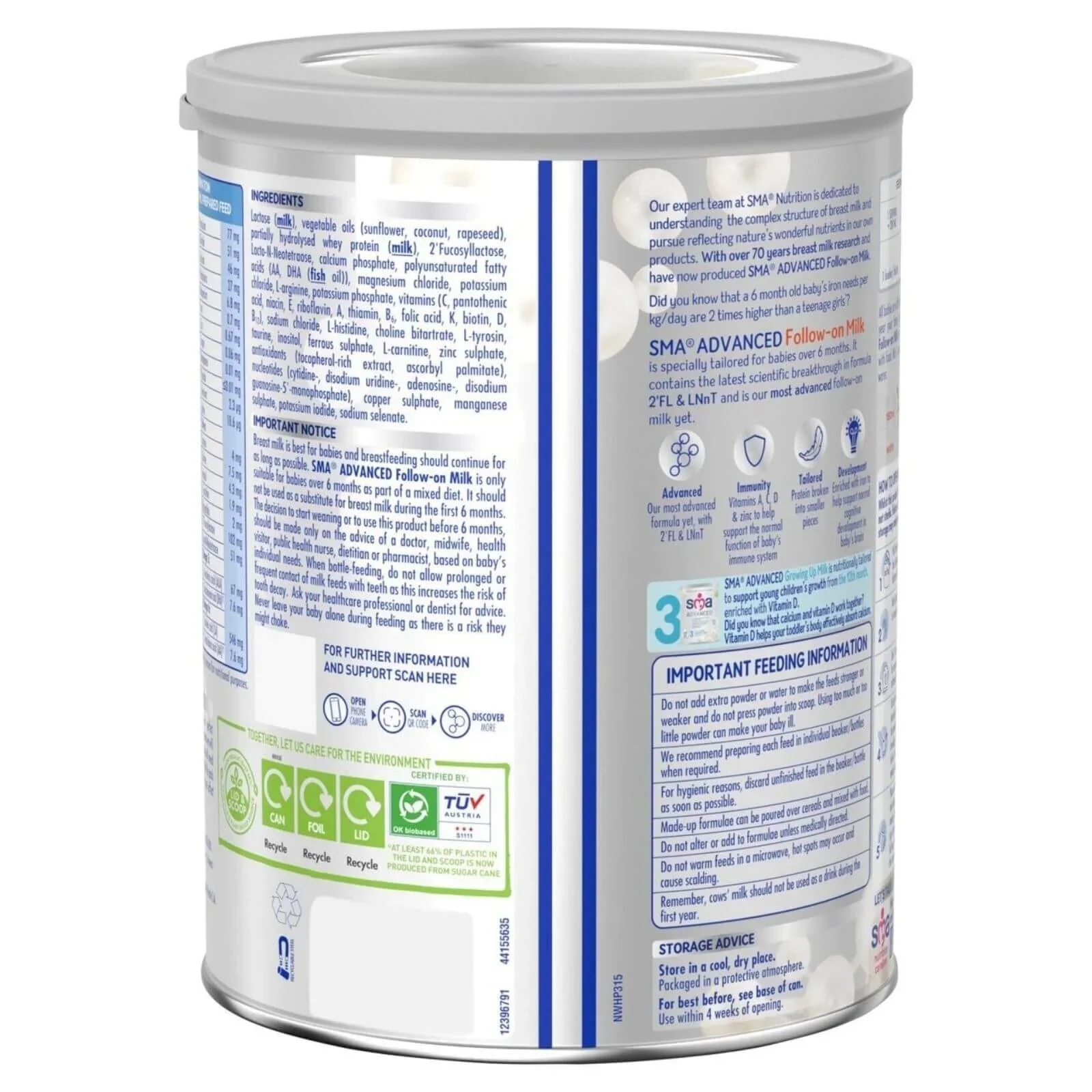 SMA Advanced 2 Follow On Milk Formula 6+ months 800g - Image 4