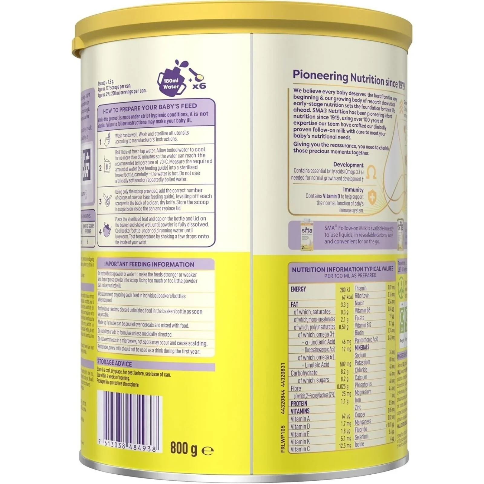 SMA Pro 2 Follow On Milk Formula 6+ months 800g - Image 4