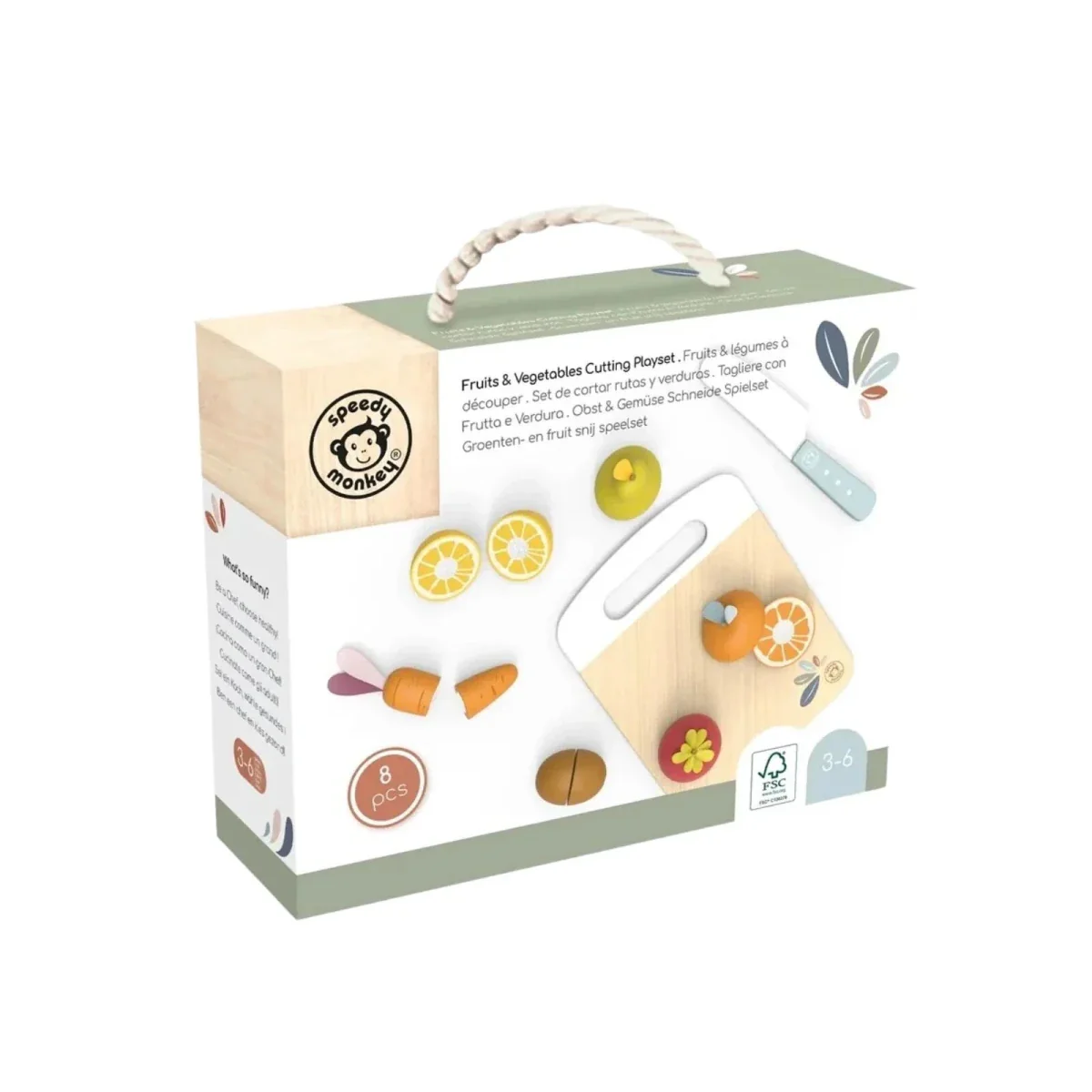 Speedy Monkey Fruits & Vegetables Cutting Playset - Image 3
