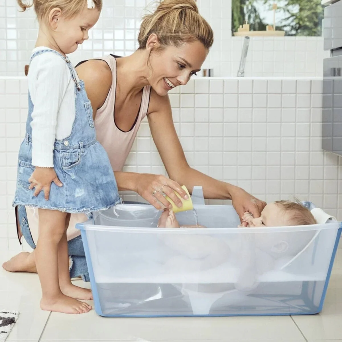 Stokke Flexi Bath Baby Bath & Flexi Bath Newborn Support Bundle - Ocean Blue - Image 14