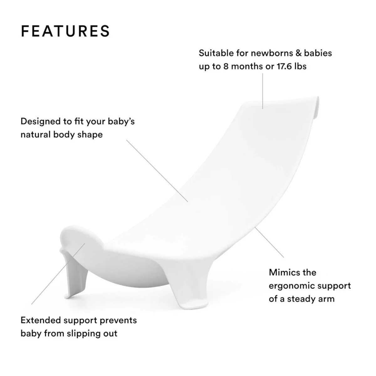 Stokke Flexi Bath Baby Support - White - Image 3