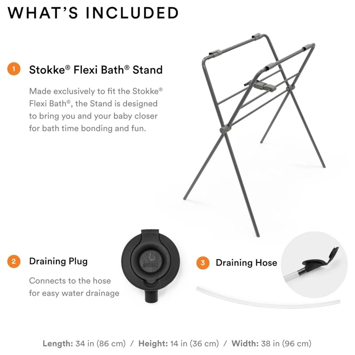 Stokke Flexi Bath Flexi Stand - Grey - Image 3