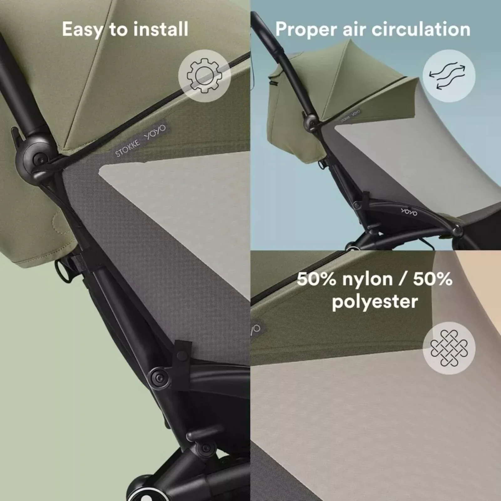 Stokke YOYO 6+ Mosquito Net - Black - Image 2
