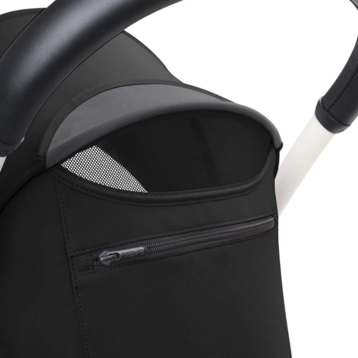Stokke YOYO³ Newborn Pack to Toddler Bundle - Black Color Pack & White Frame - Image 6
