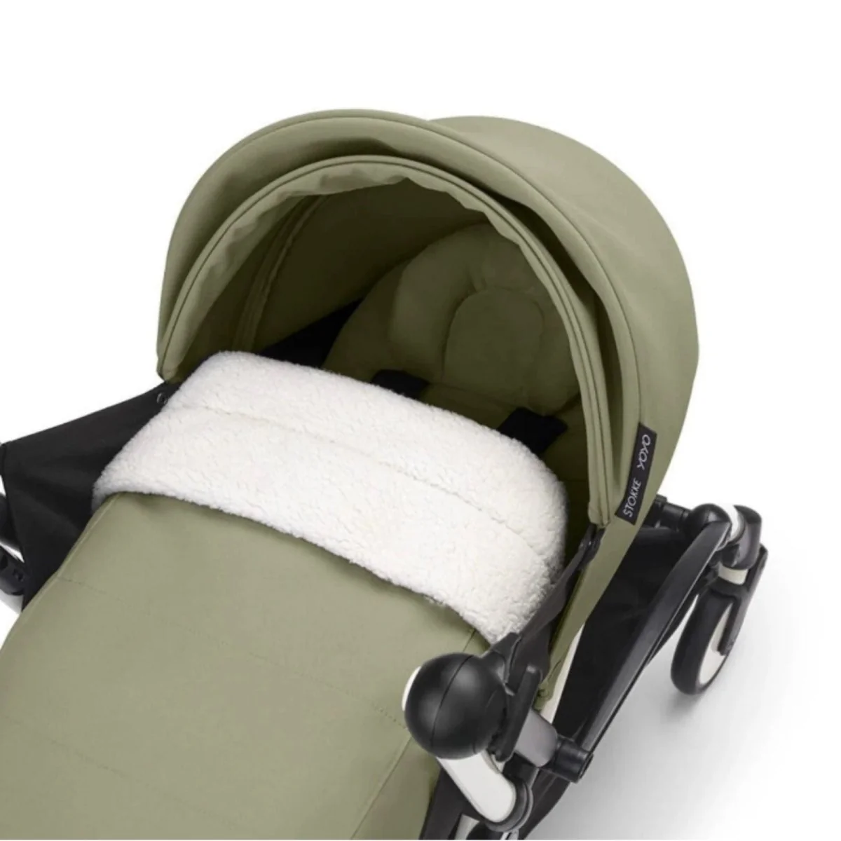 Stokke YOYO³ Newborn Pack to Toddler Bundle - Olive Color Pack & Black Frame - Image 4