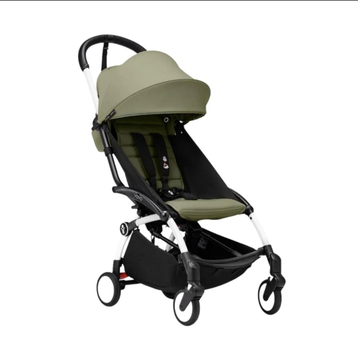 Stokke YOYO³ Newborn Pack to Toddler Bundle - Olive Color Pack & White Frame - Image 2