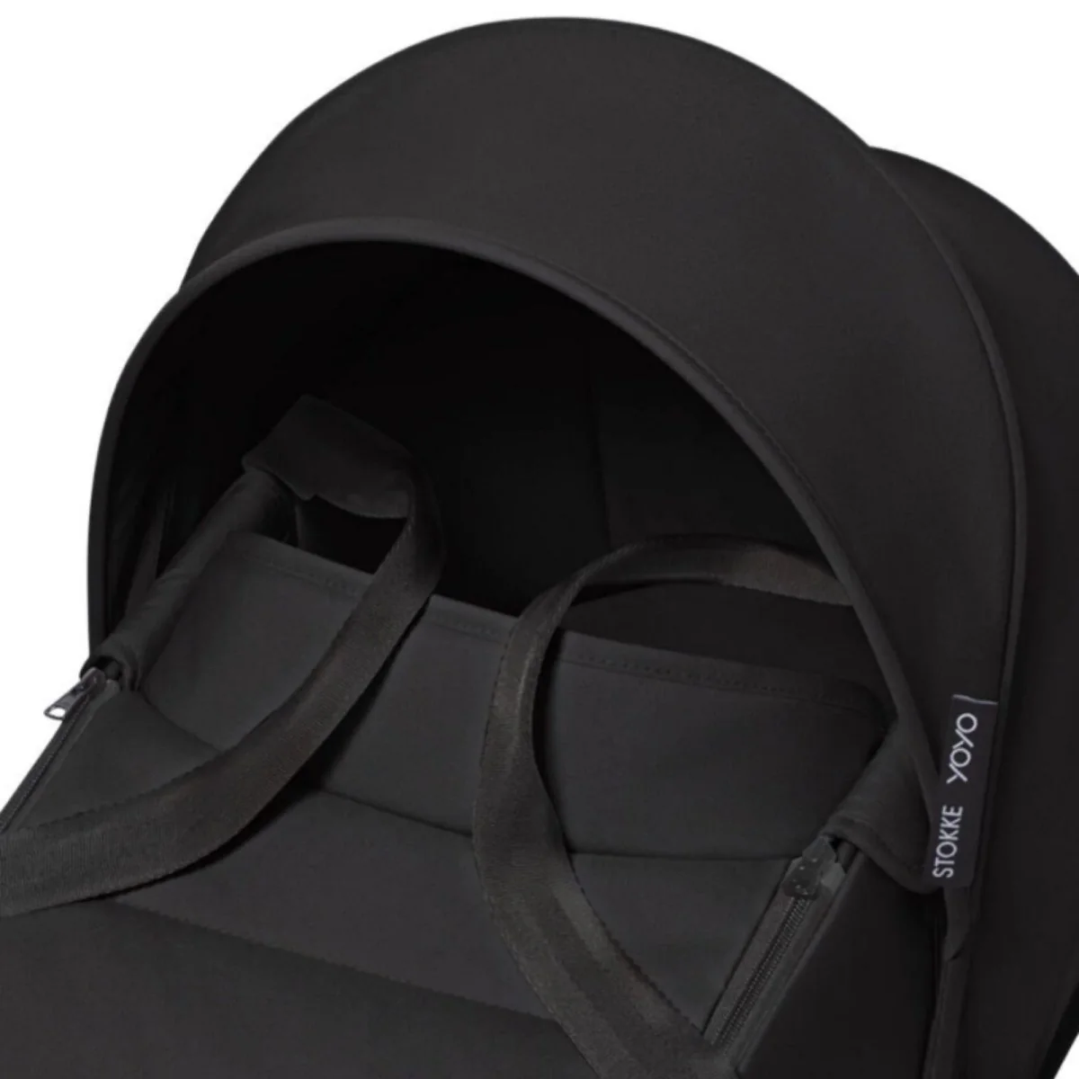 Stokke YOYO³ Newborn Shell to Toddler Bundle - Black Color Pack & White Frame - Image 13