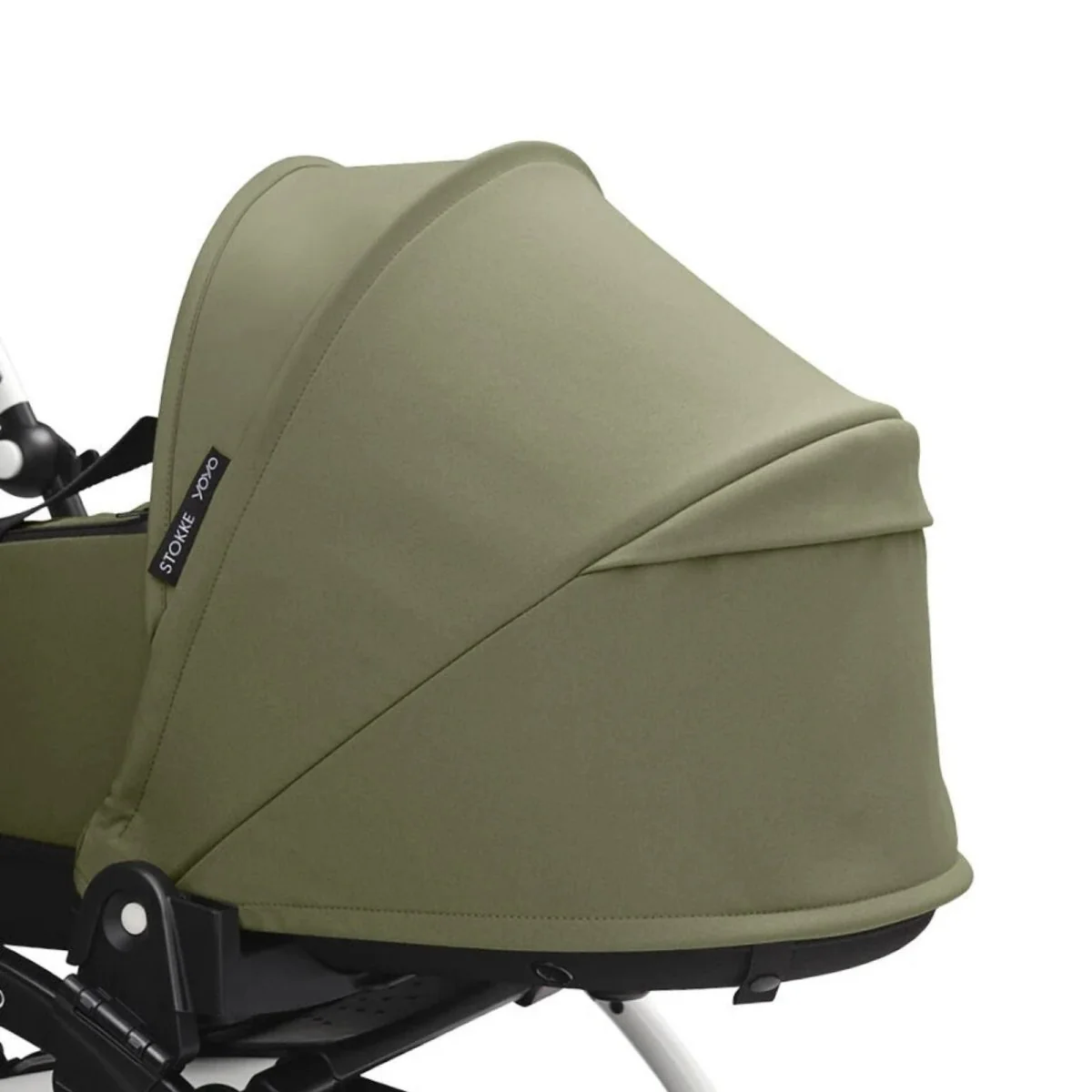 Stokke YOYO³ Newborn Shell to Toddler Bundle - Olive Color Pack & White Frame - Image 13