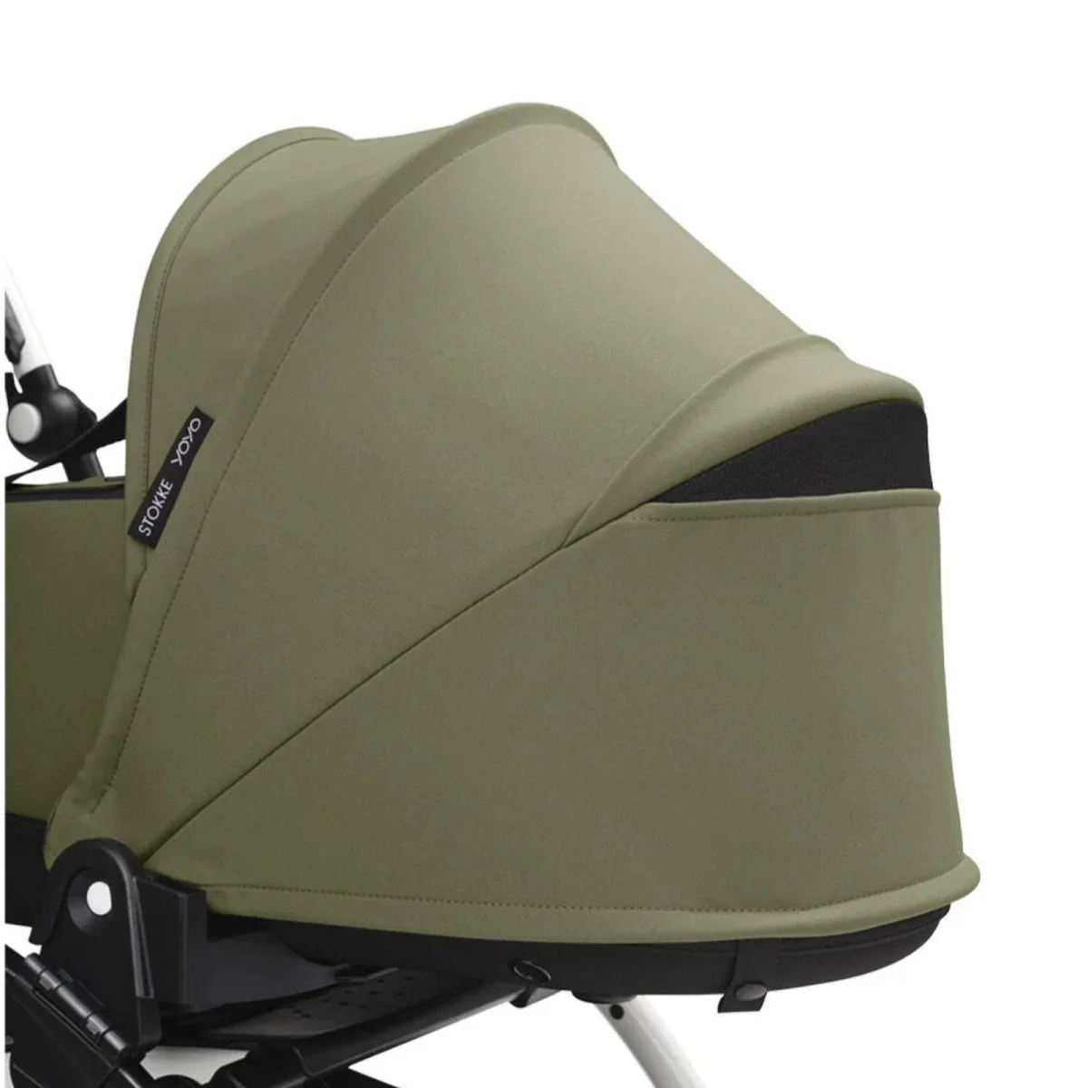 Stokke YOYO³ Newborn Shell to Toddler Bundle - Olive Color Pack & White Frame - Image 14