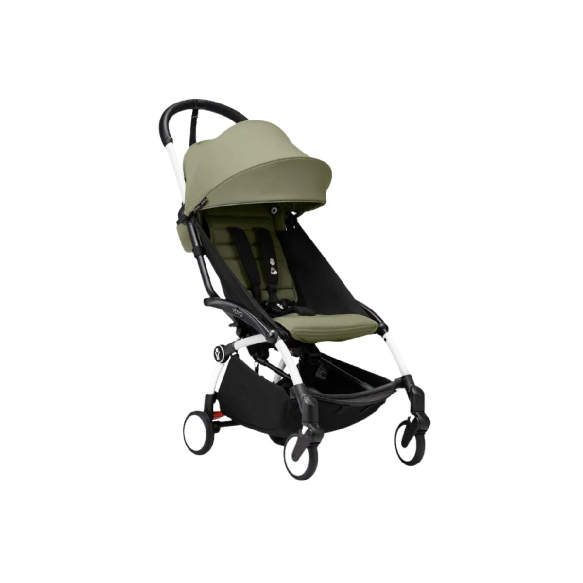 Stokke YOYO³ Newborn Shell to Toddler Bundle - Olive Color Pack & White Frame - Image 2