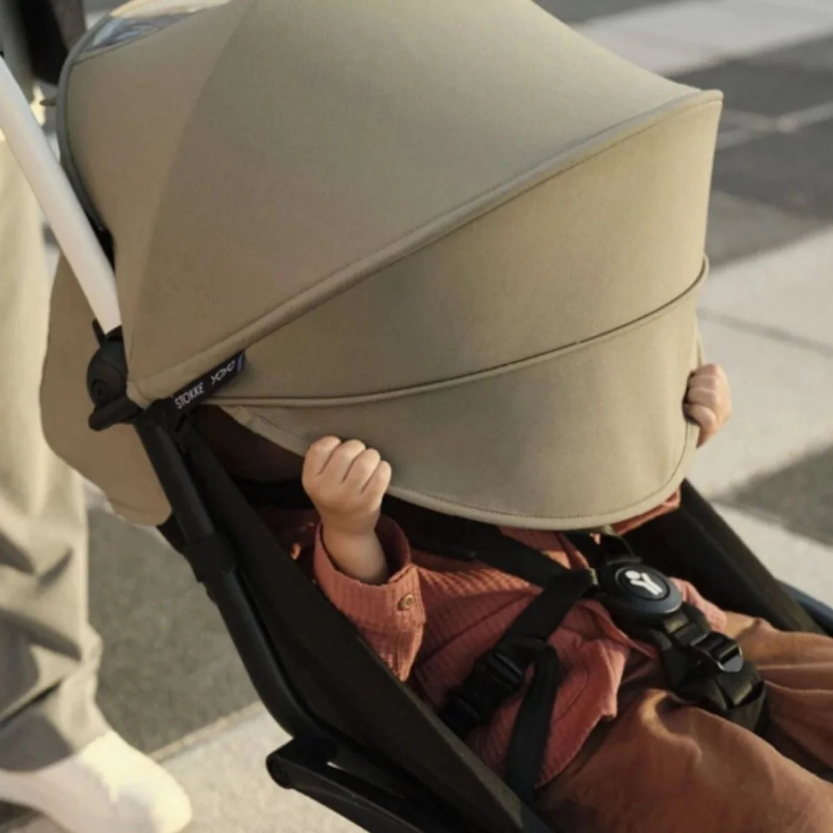 Stokke YOYO³ Newborn Shell to Toddler Bundle - Taupe Color Pack & White Frame - Image 16