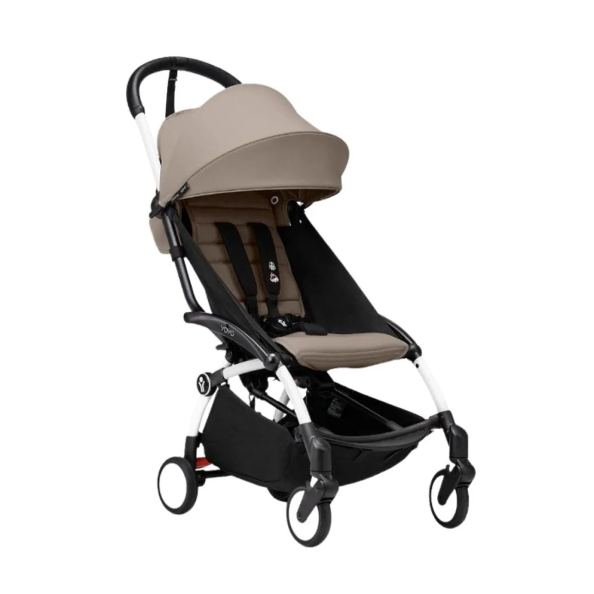 Stokke YOYO³ Newborn Shell to Toddler Bundle - Taupe Color Pack & White Frame - Image 2