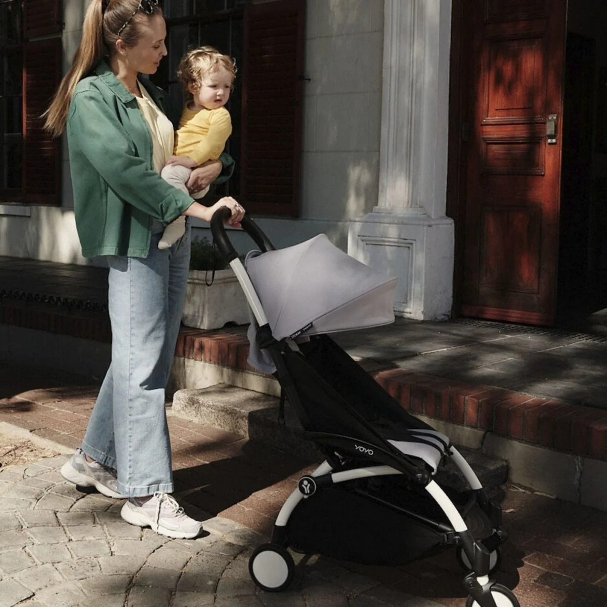 Stokke YOYO³ Stroller 6+ months - 6+ Stone Color Pack & Black Frame - Image 8