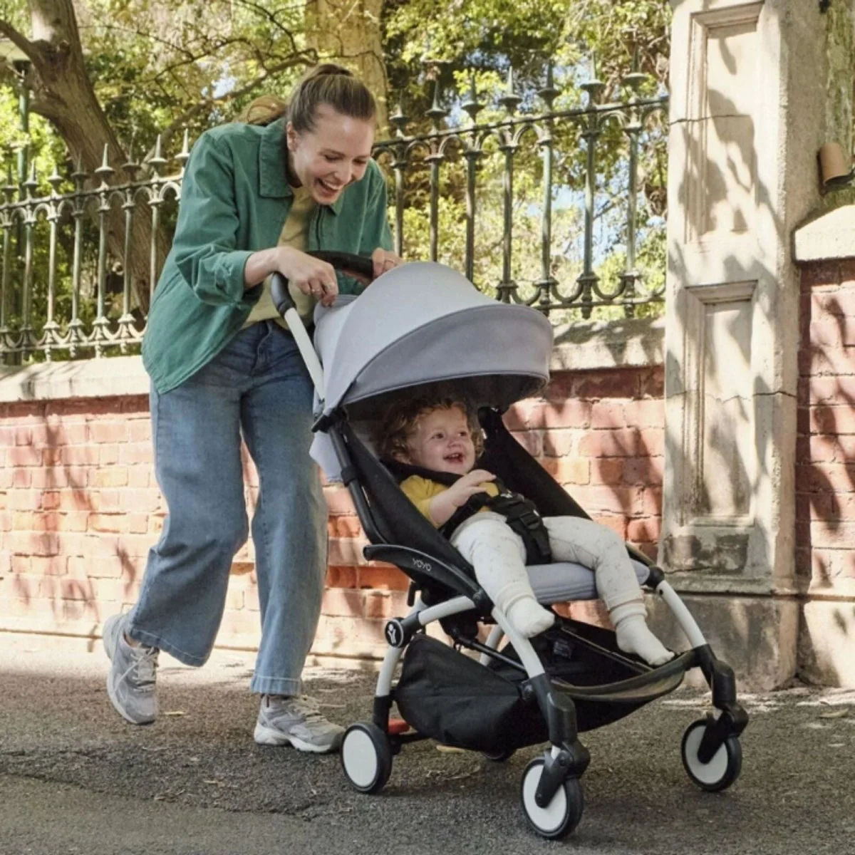 Stokke YOYO³ Stroller 6+ months - 6+ Stone Color Pack & White Frame - Image 8