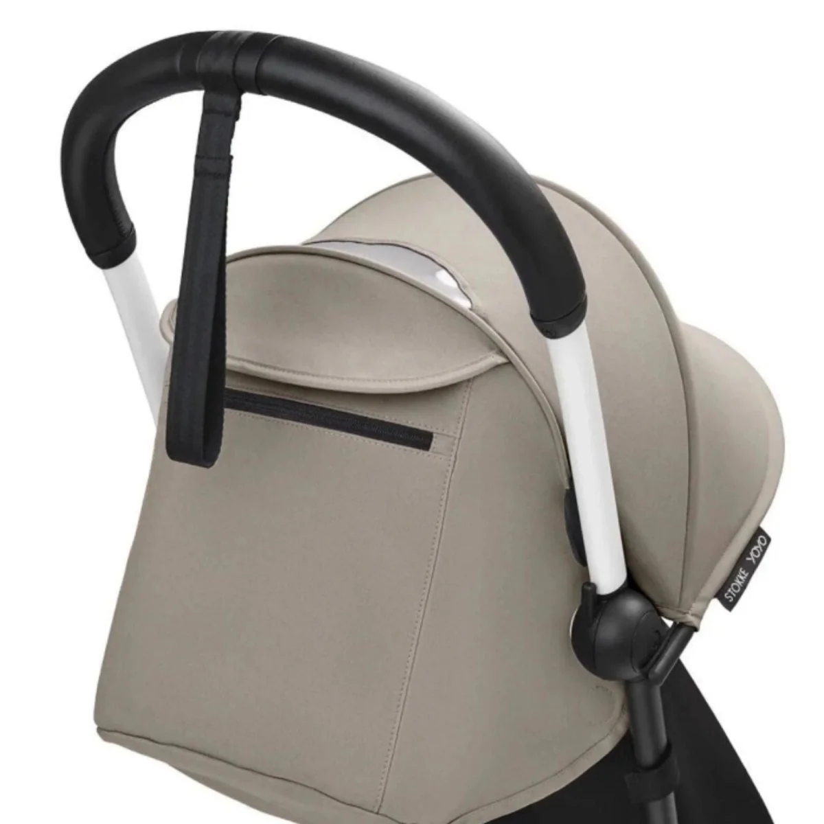 Stokke YOYO³ Stroller 6+ months - 6+ Taupe Color Pack & White Frame - Image 4