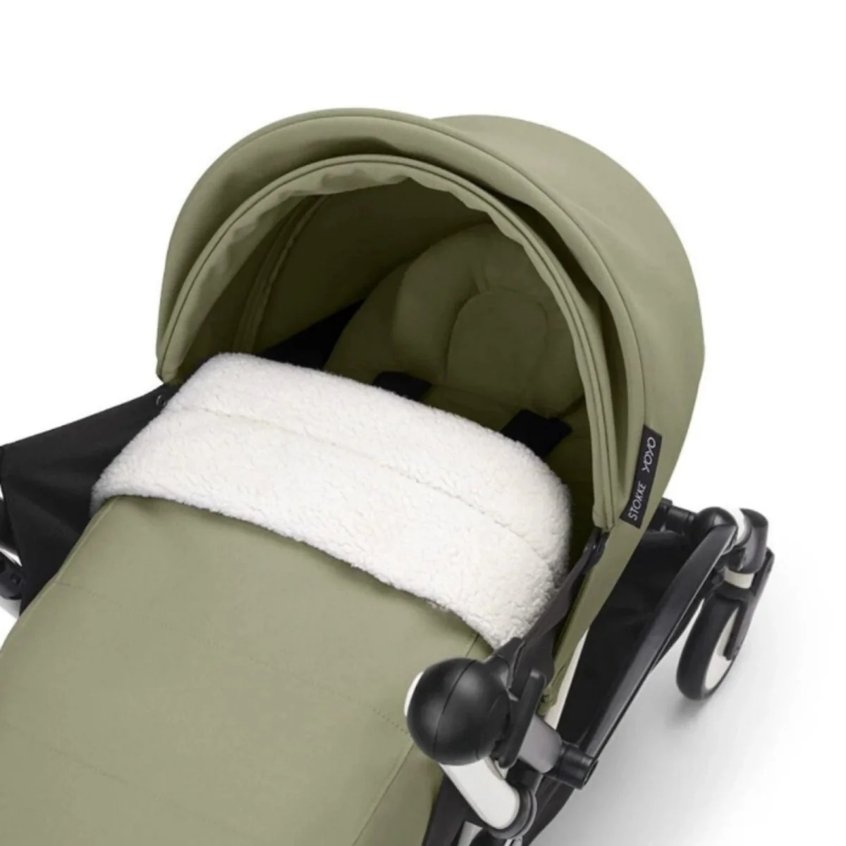 Stokke YOYO³ Stroller for Siblings - Olive Color Pack & White Frame - Image 10