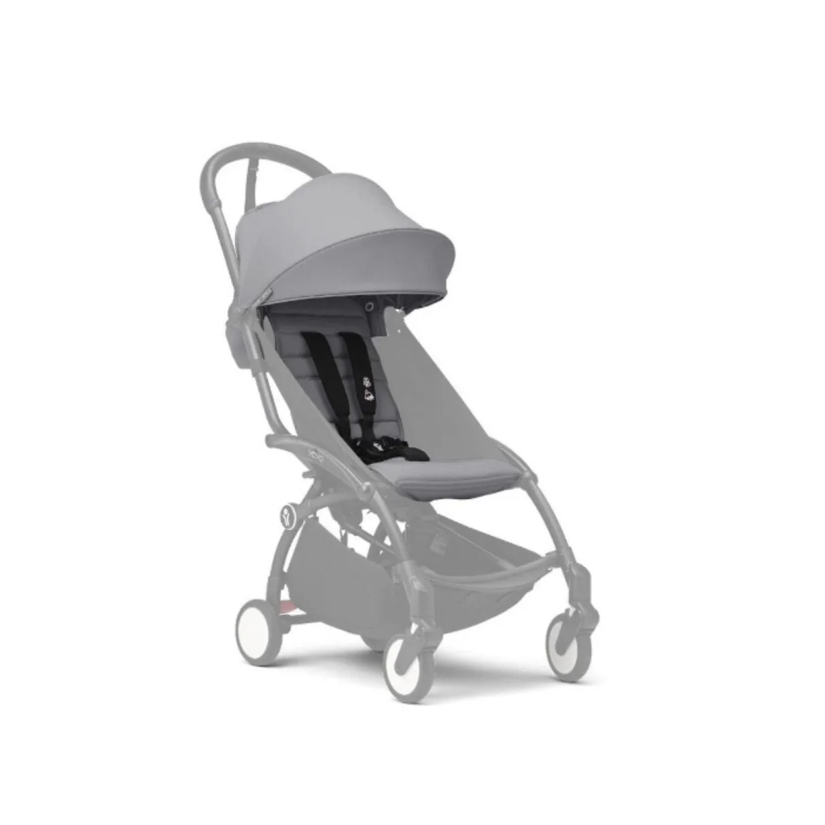 Stokke YOYO³ Stroller for Siblings - Stone Color Pack & White Frame - Image 2