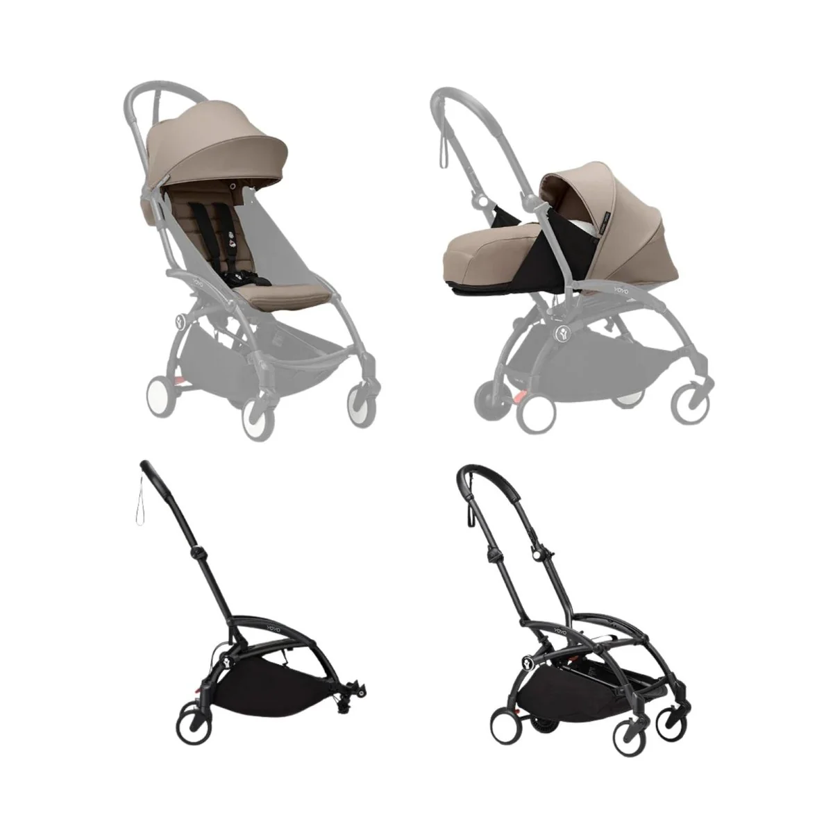 Stokke YOYO³ Stroller for Siblings - Taupe Color Pack & Black Frame