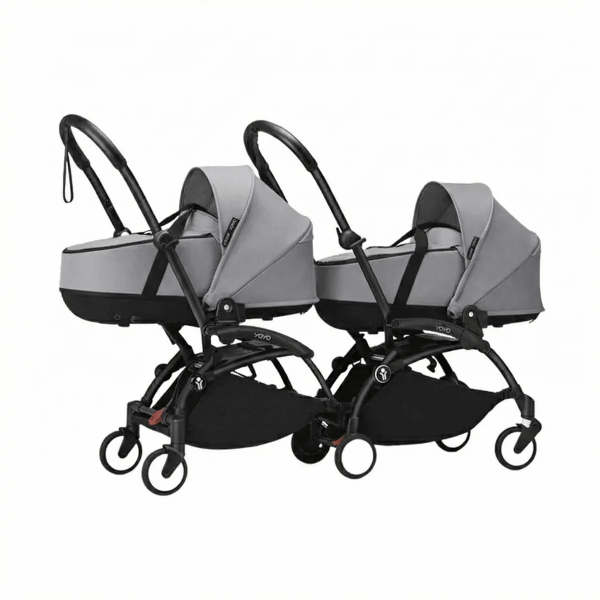 Stokke YOYO³ Stroller for Twins 0+ months - Stone Color Pack & Black Frame