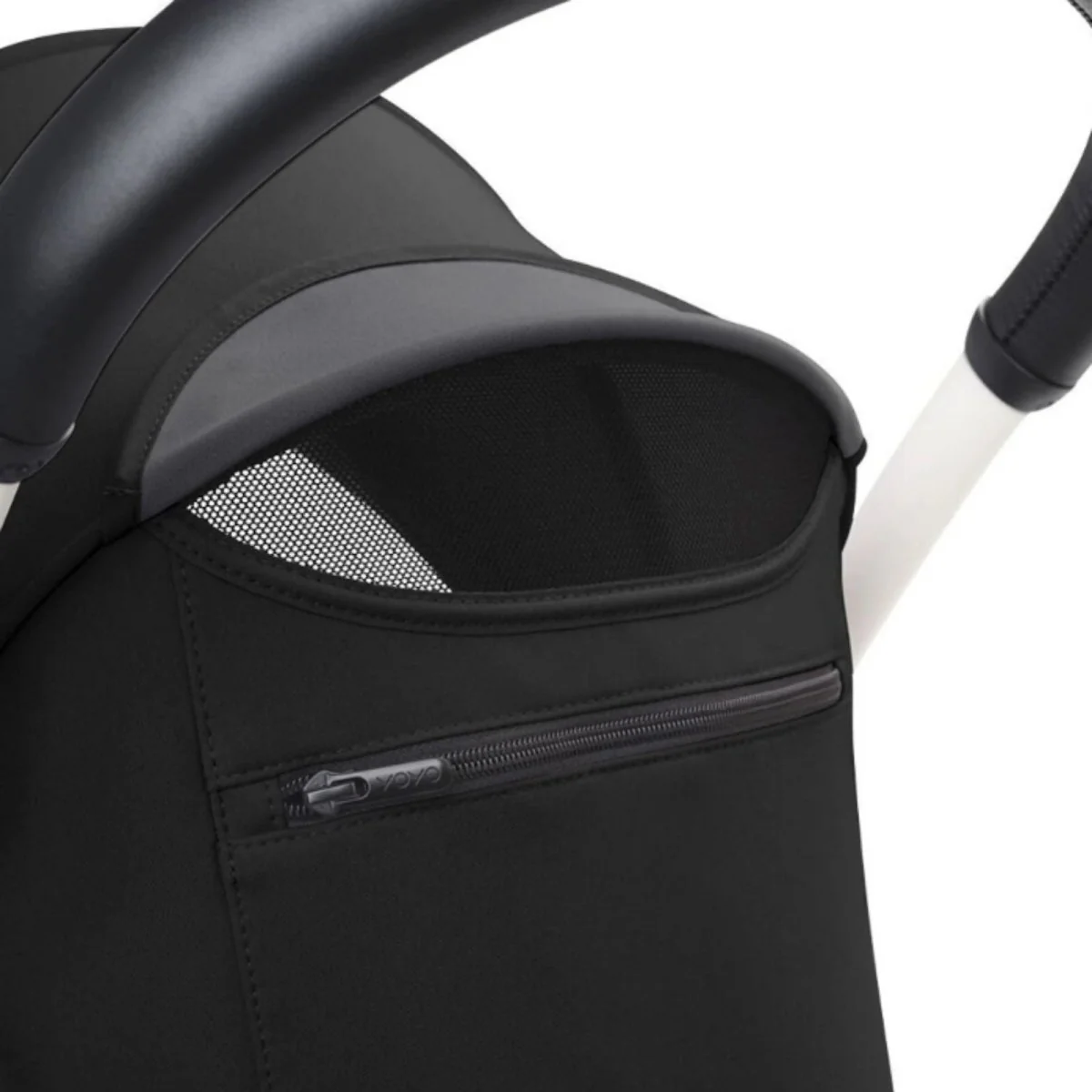 Stokke YOYO³ Stroller for Twins 6+ months - Black Color Pack & White Frame - Image 5