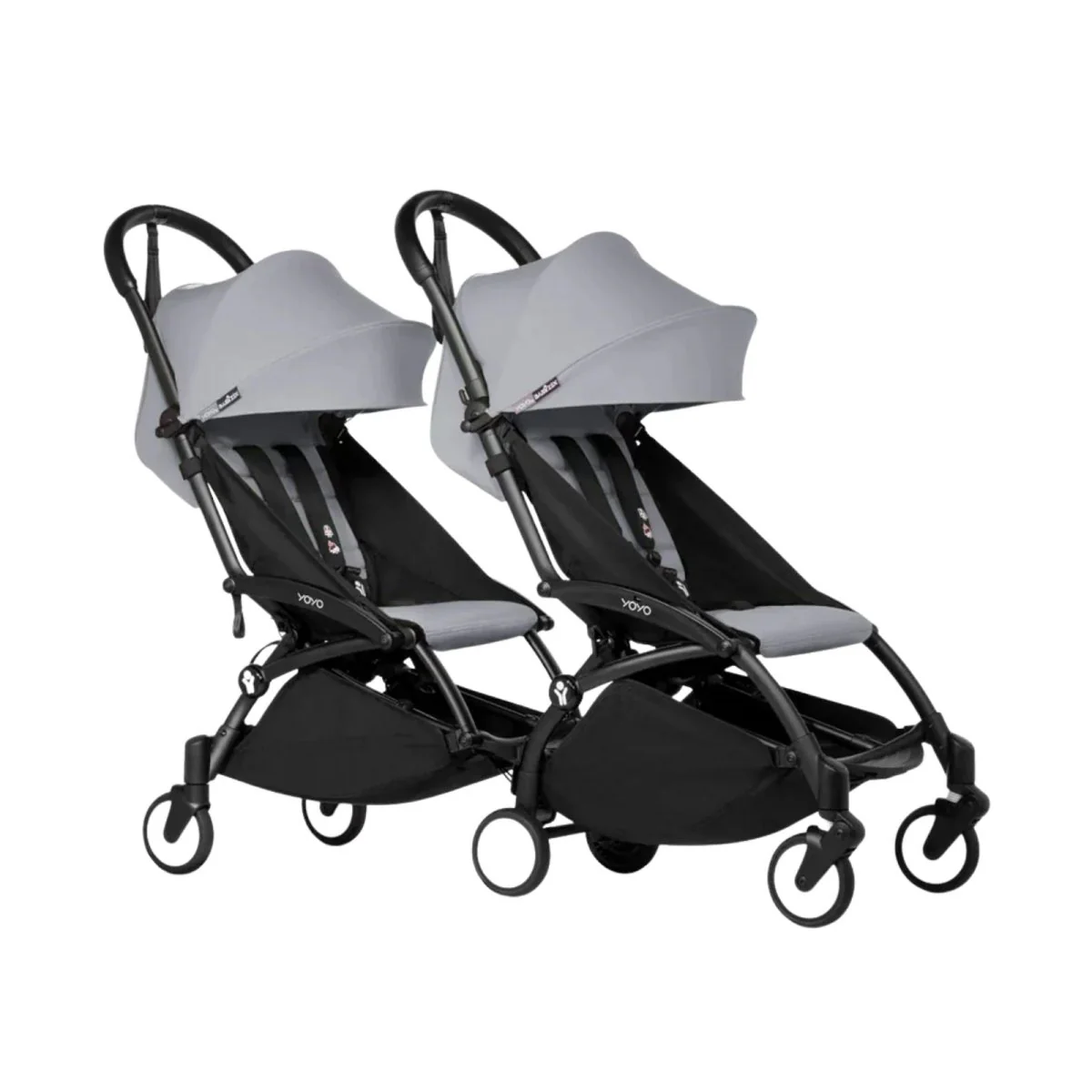 Stokke YOYO³ Stroller for Twins 6+ months - Stone Color Pack & Black Frame