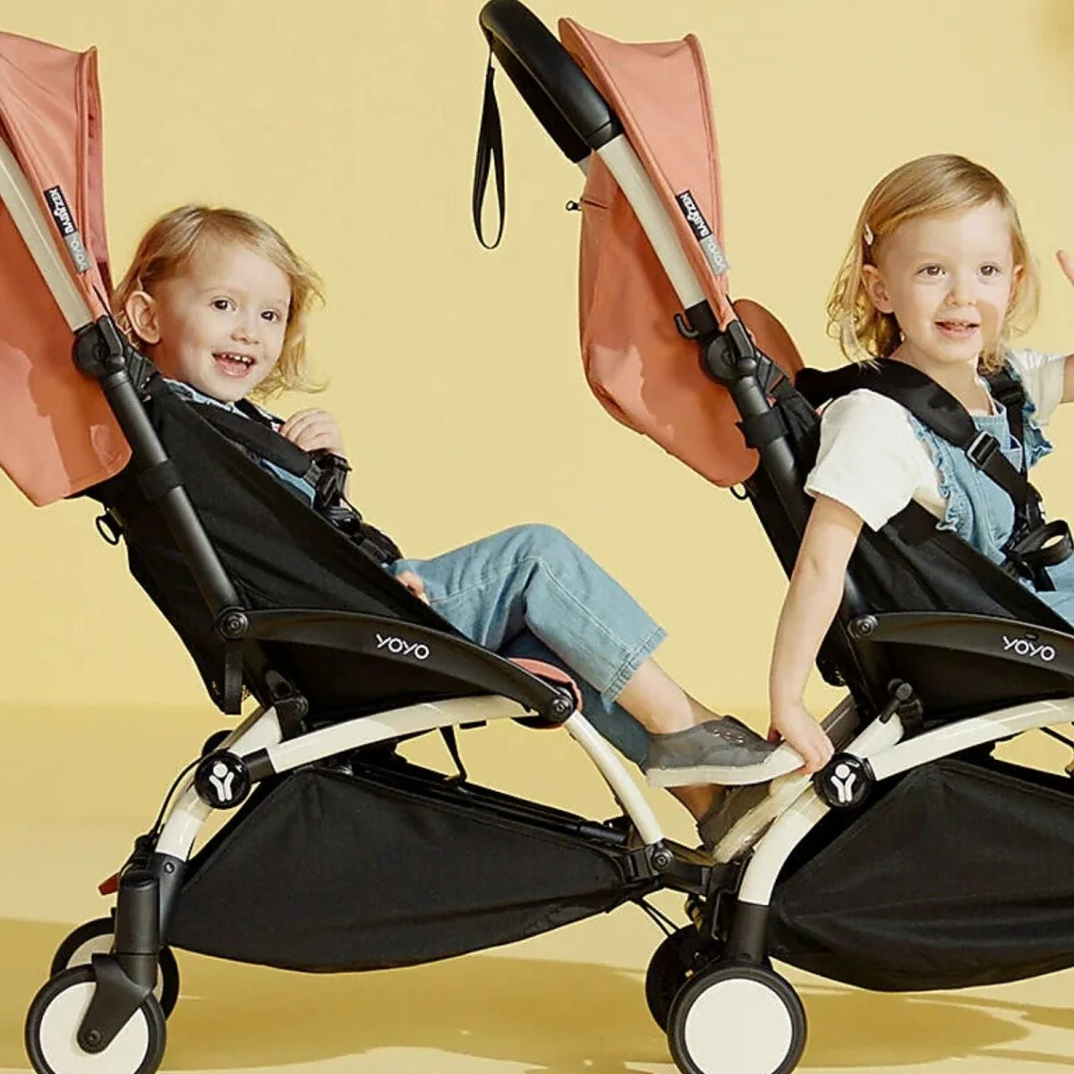 Stokke YOYO³ Stroller for Twins 6+ months - Stone Color Pack & Black Frame - Image 7