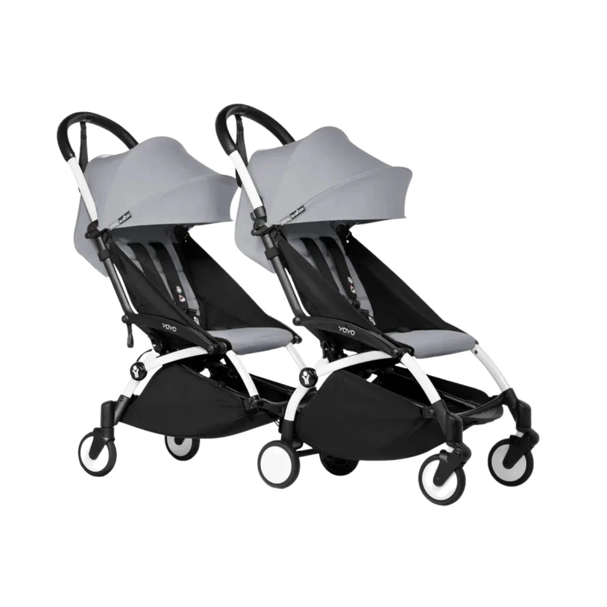 Stokke YOYO³ Stroller for Twins 6+ months - Stone Color Pack & White Frame
