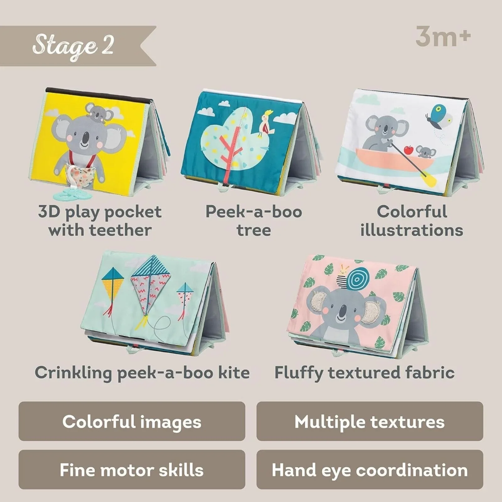 Taf Toys Kimmy Koala Tummy Time Book - Image 5