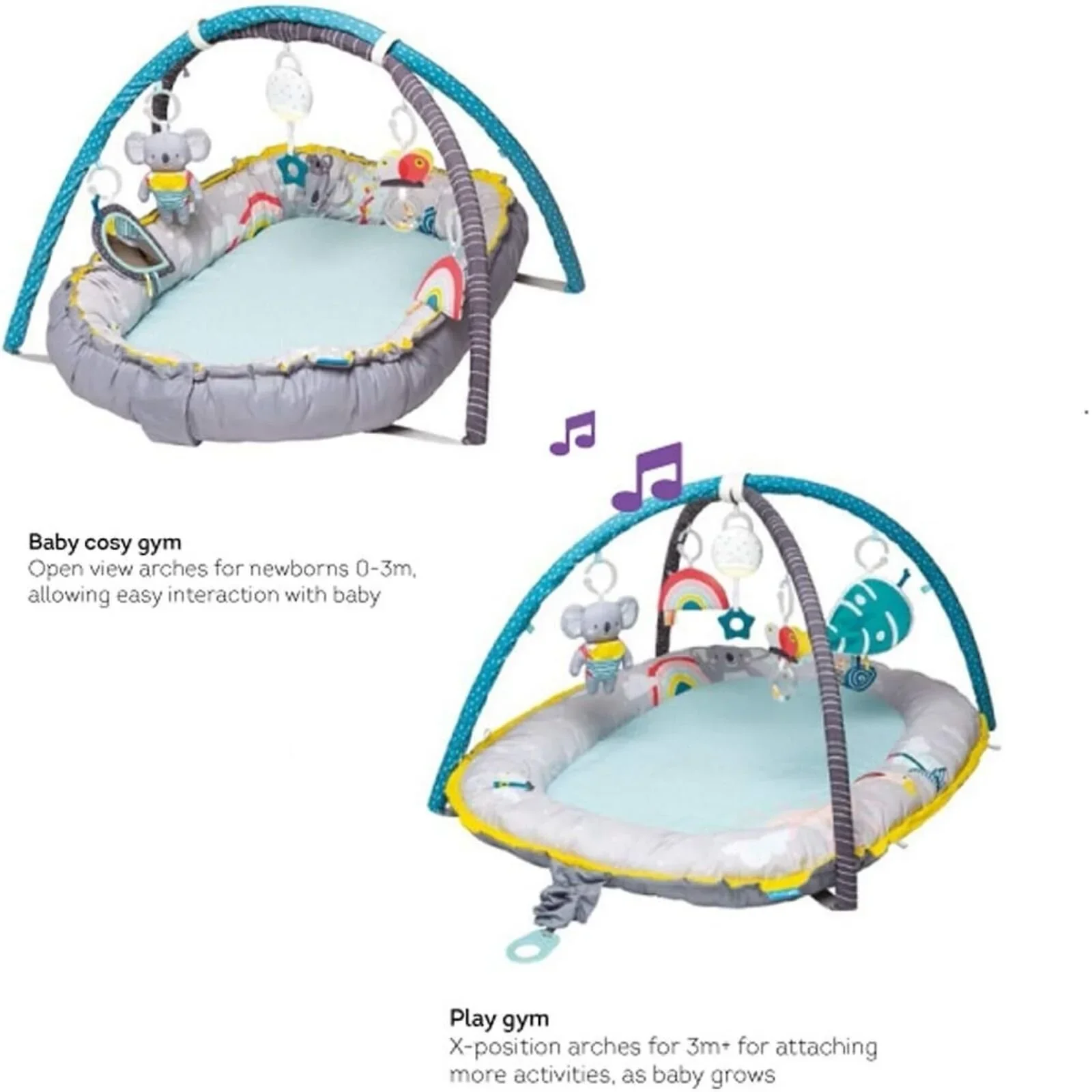 Taf Toys Koala Musical Cosy Gym - Image 2